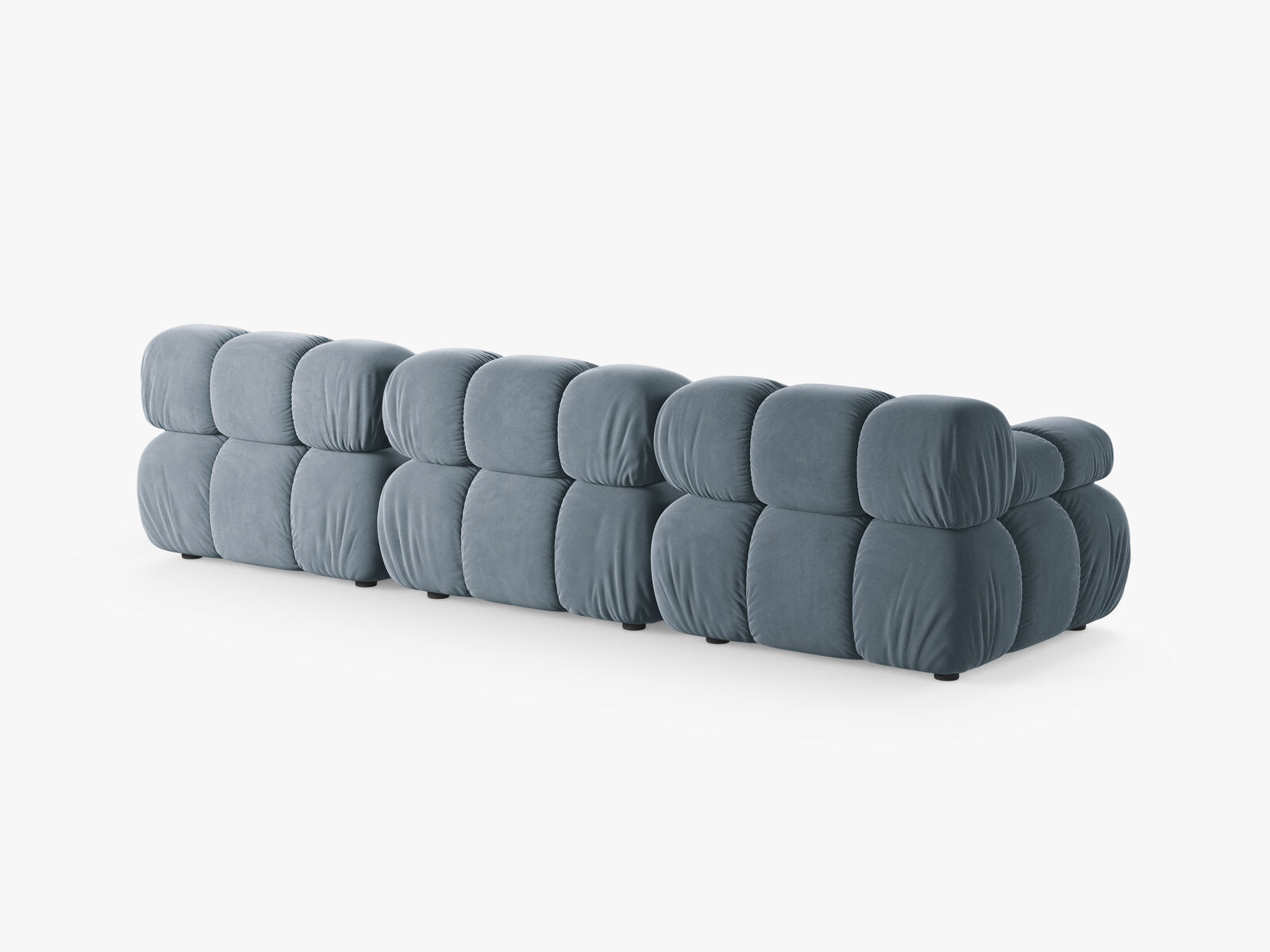 Micadoni Modulares Sofa Bellis 3-Sitzer Samt Bluvel Hellblau