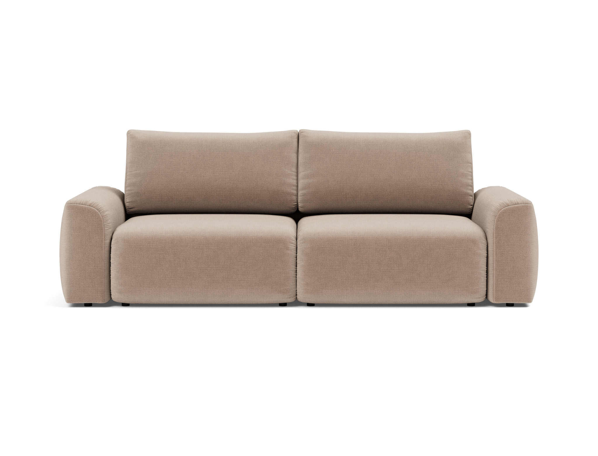 Schlafsofa Norum mit Chunky-Armlehnen Chenille Esina 417-Mocha