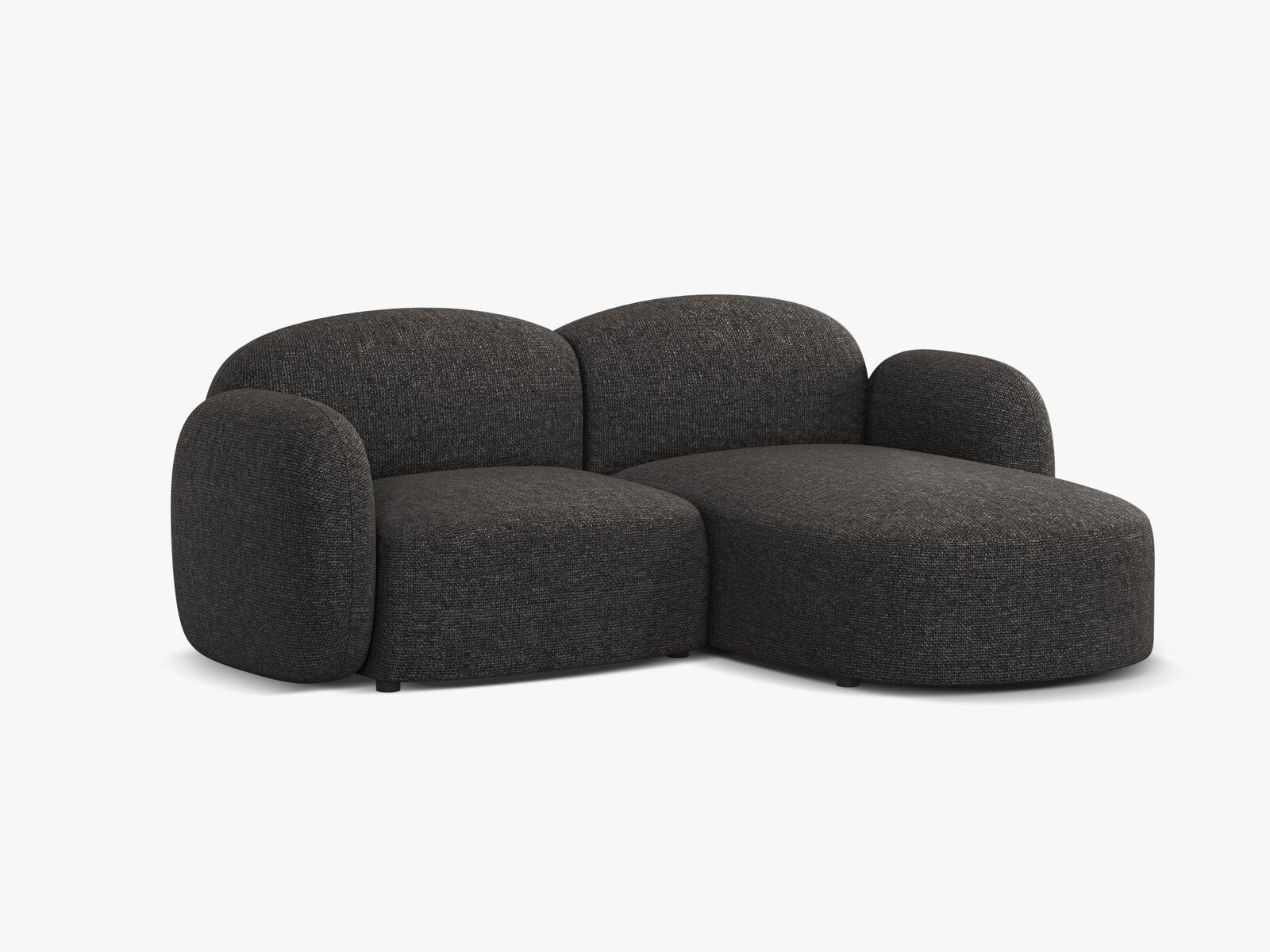 Micadoni Ecksofa Blair 3-Sitzer Rechts Chenille Eden Anthrazit