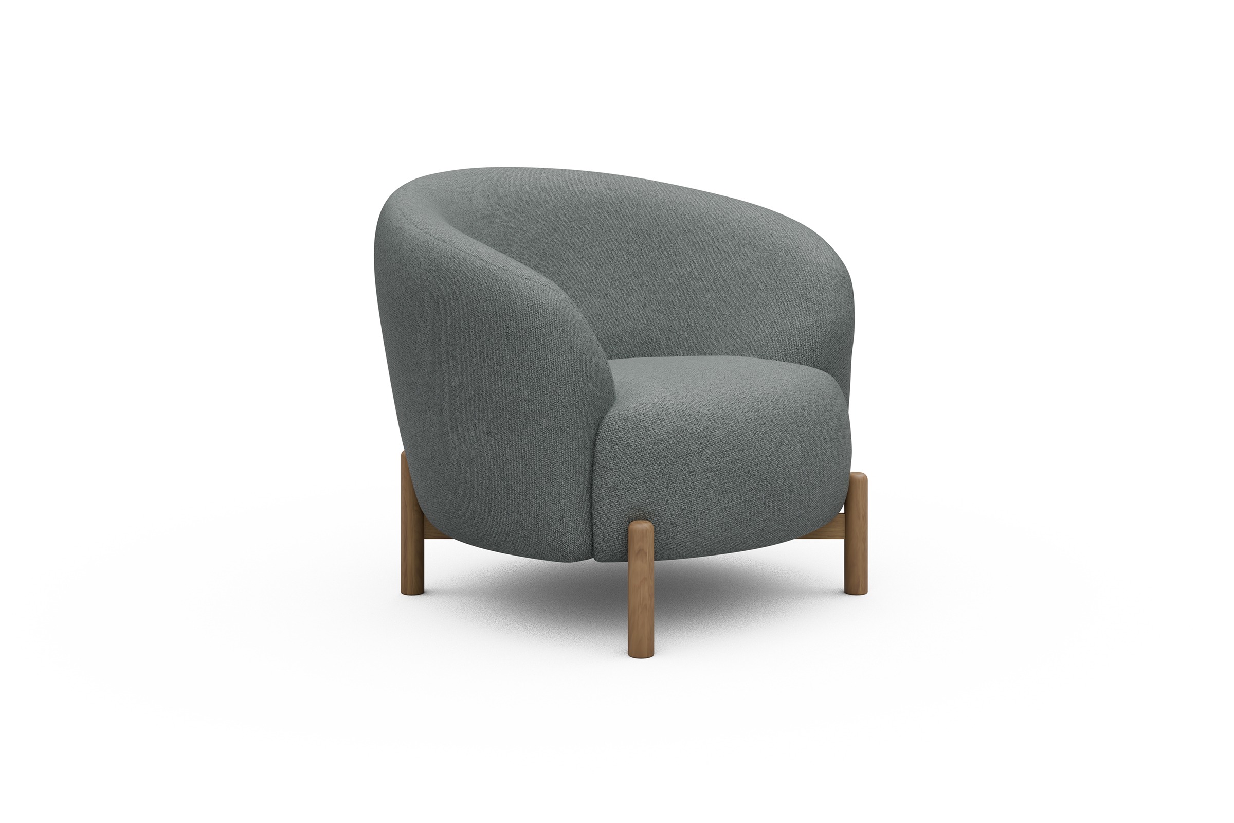 Sessel Ronda Holzbeine Eiche Natur Denari-Soft-Grey
