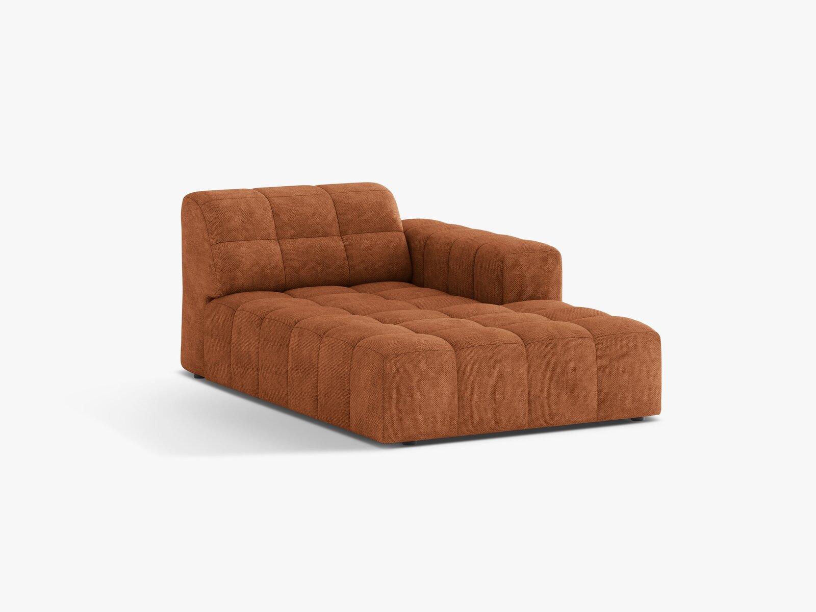 Micadoni Jennifer Chaiselongue Rechts Chenille Eden Ziegel