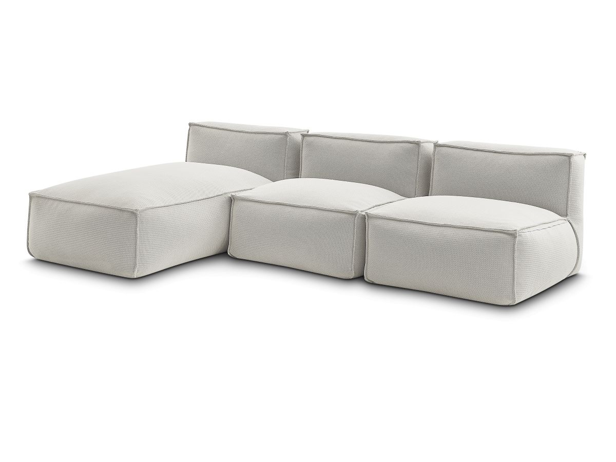 Bobochic Biarritz Gartensofa 3-Sitzer Melange-Stoff Beige