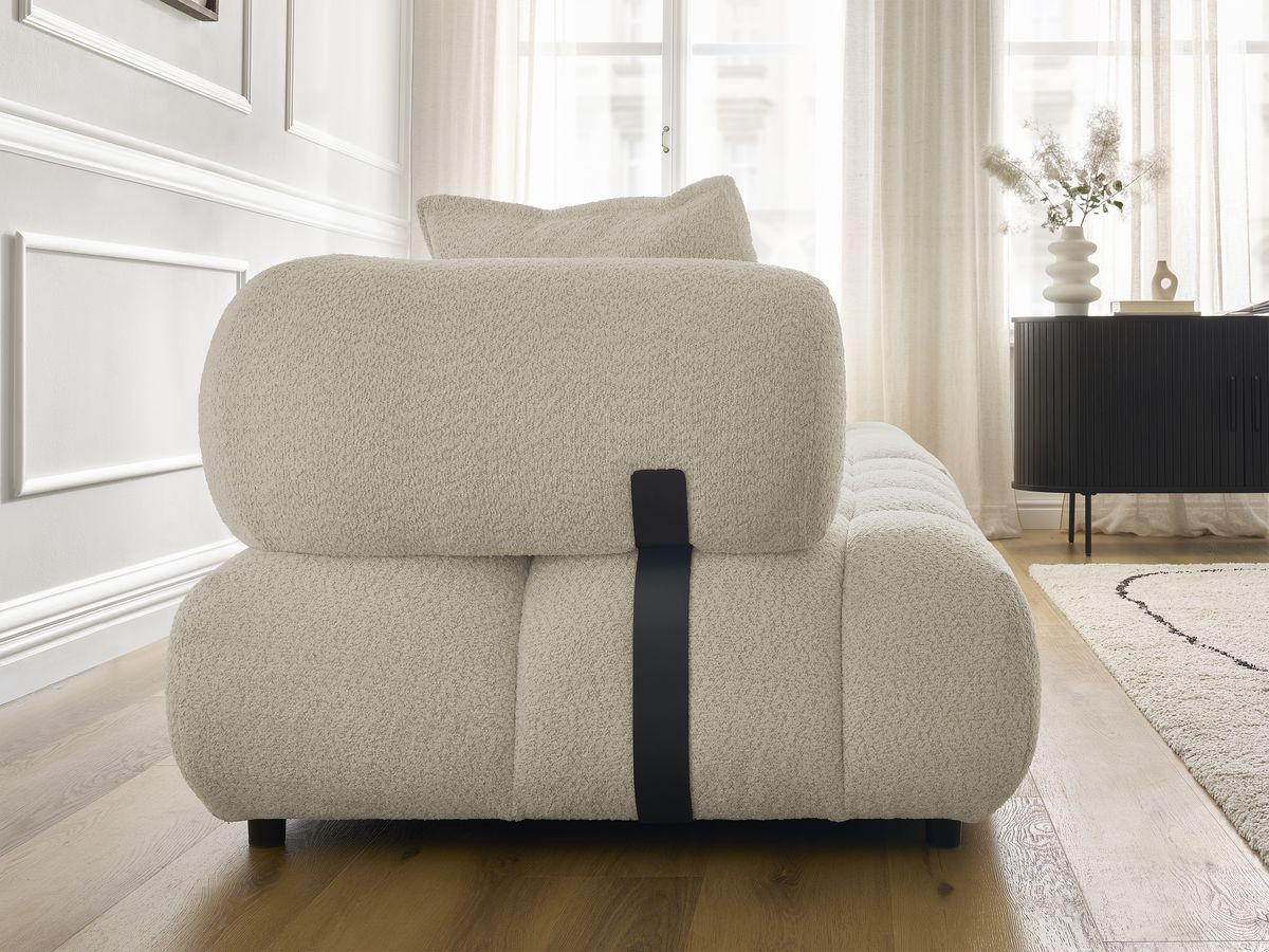 Bobochic Alya Sofa 4-Sitzer Bouclé-Stoff Beige