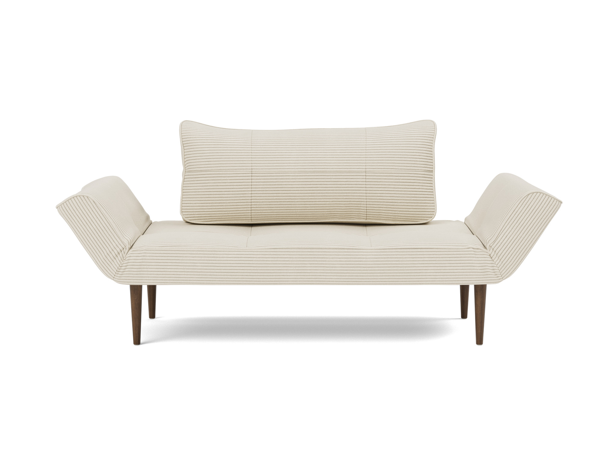 Tagesbett Zeal Kord Corduroy 594-Ivory Beine Styletto Eiche dunkel