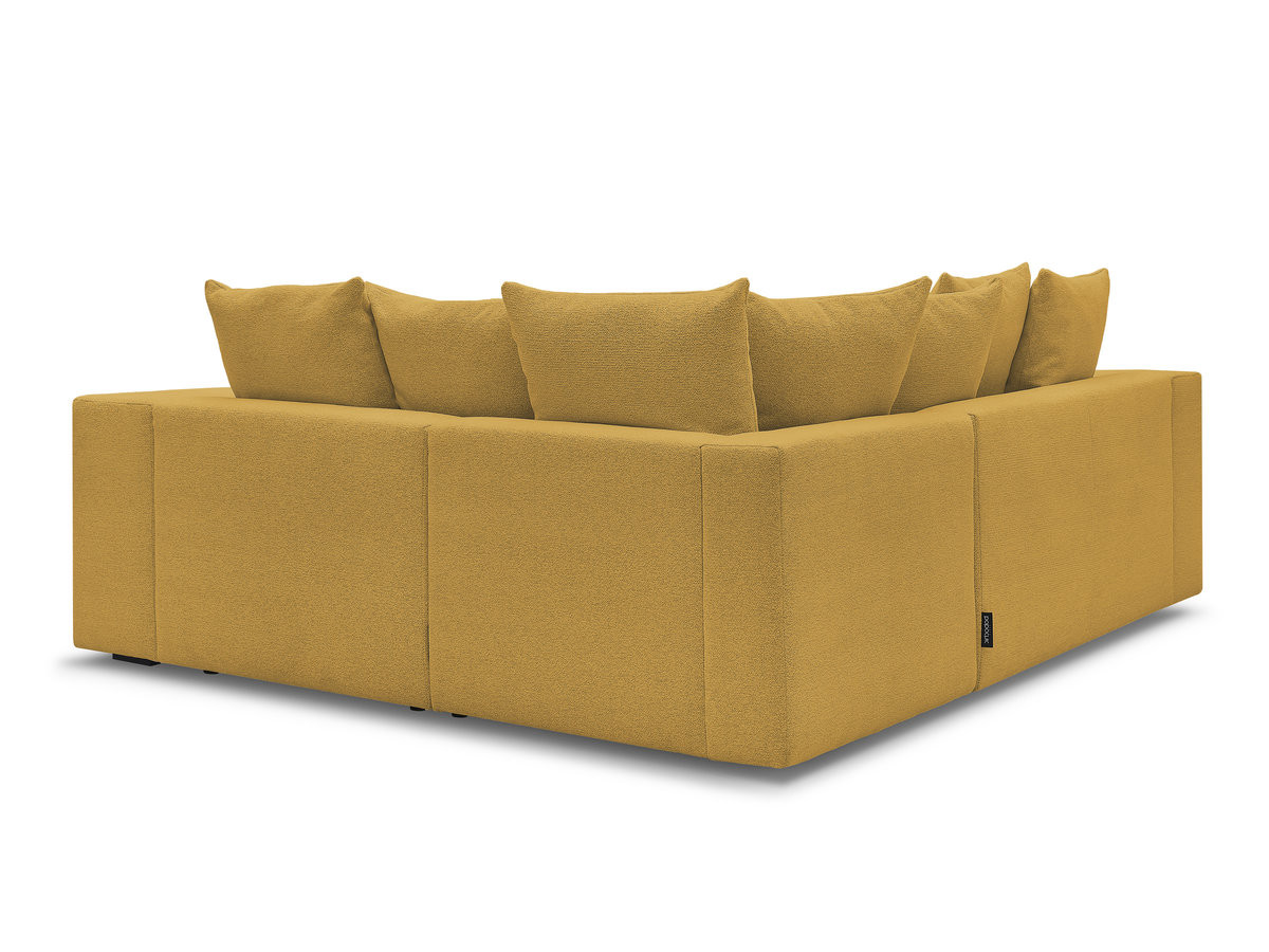 Bobochic Voltaire Ecksofa 268 × 214 cm Melange-Stoff Gelb Ecke rechts