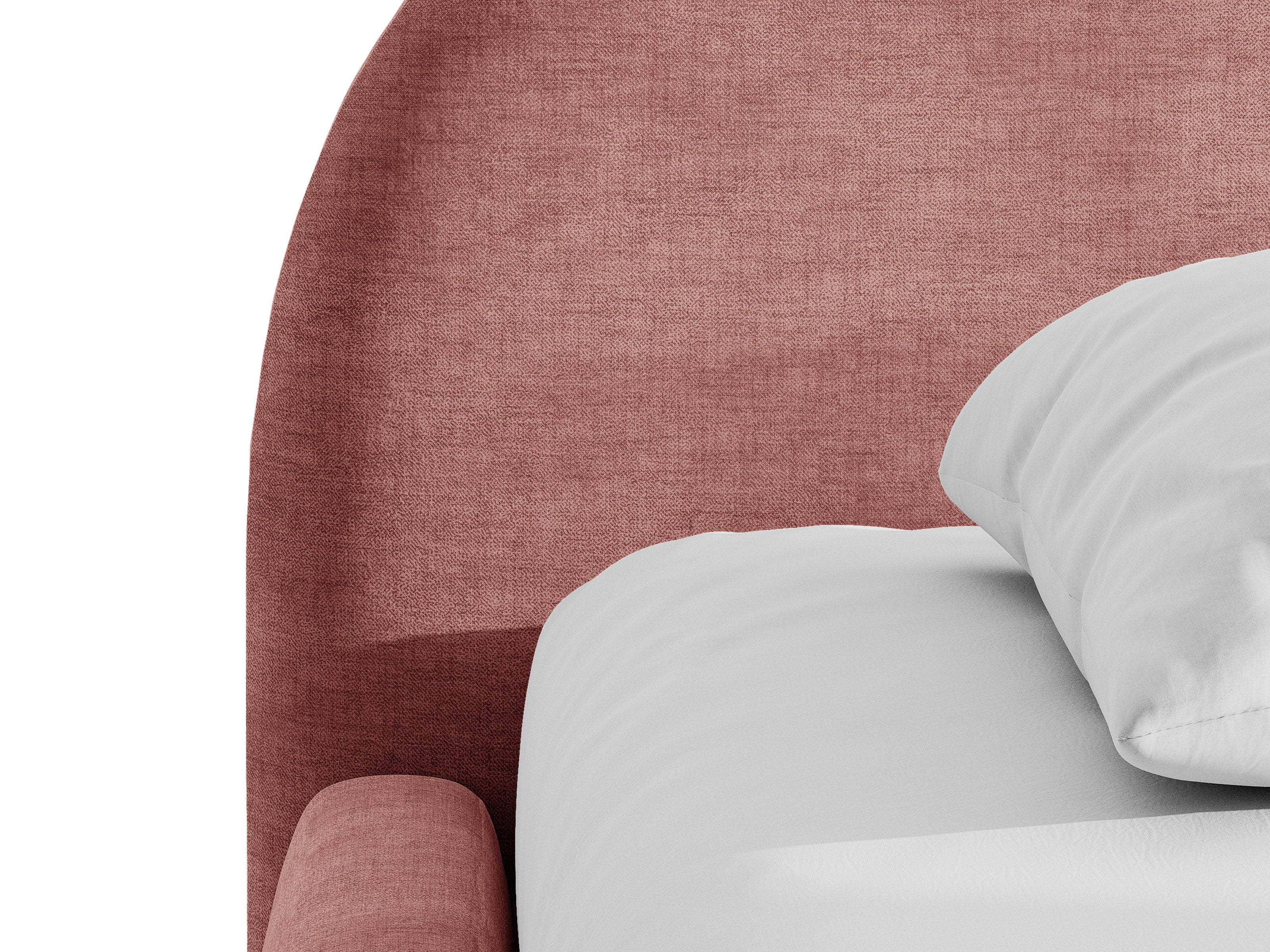 Micadoni Stauraumbett mit Kopfteil Millie Chenille Golden Rosa 140x200