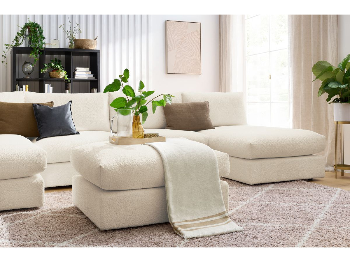 Bobochic Paris Wohnlandschaft Bouclé-Stoff Beige