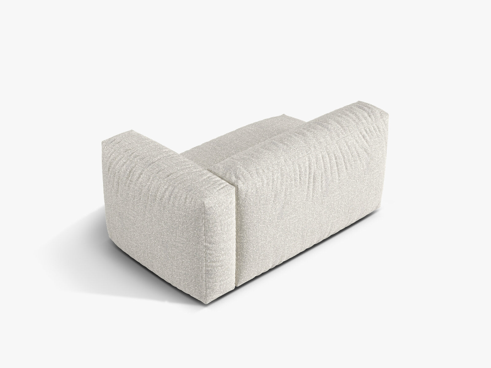 Micadoni Eckmodul Martina 1-Sitzer Groß Boucle Monet Grau Beige Melange Rechts