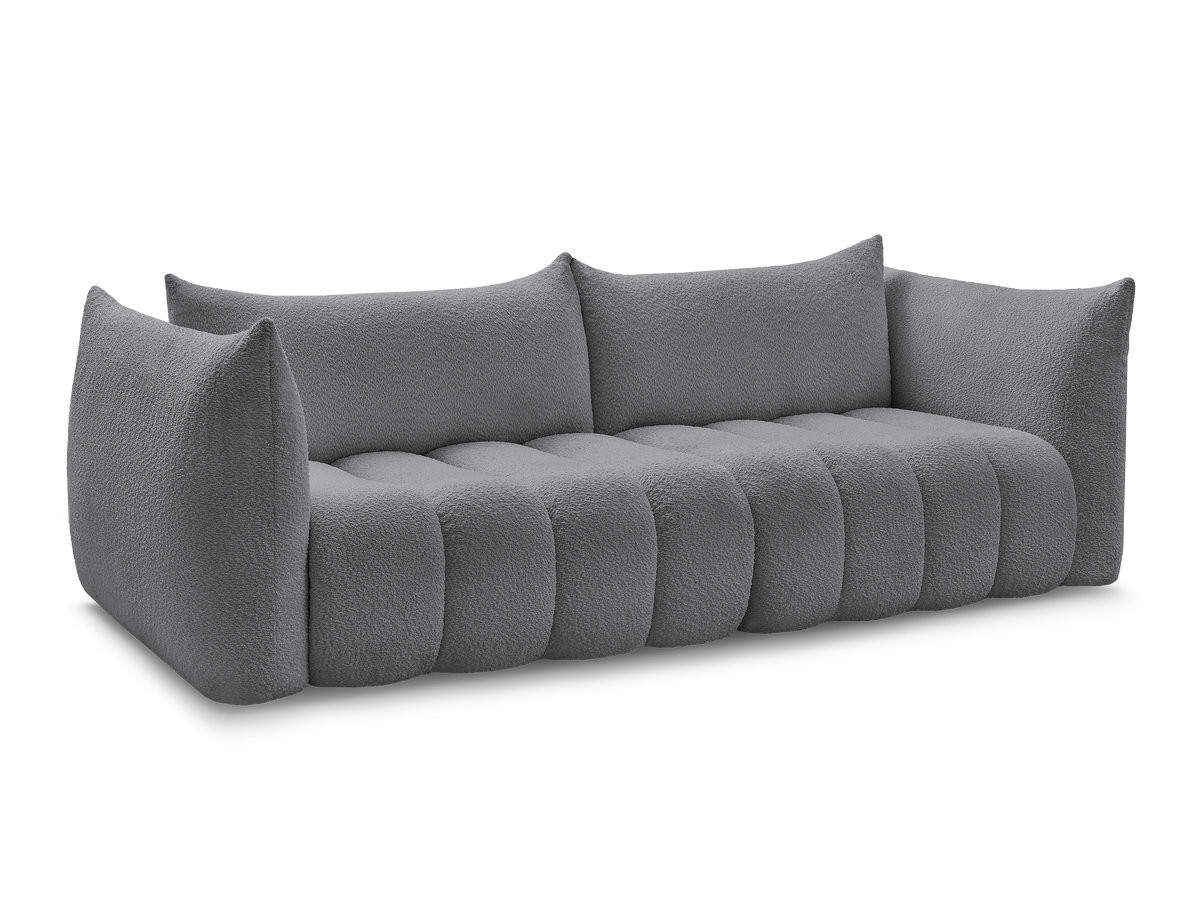 Bobochic Azra Sofa 4-Sitzer Bouclé-Stoff Dunkelgrau