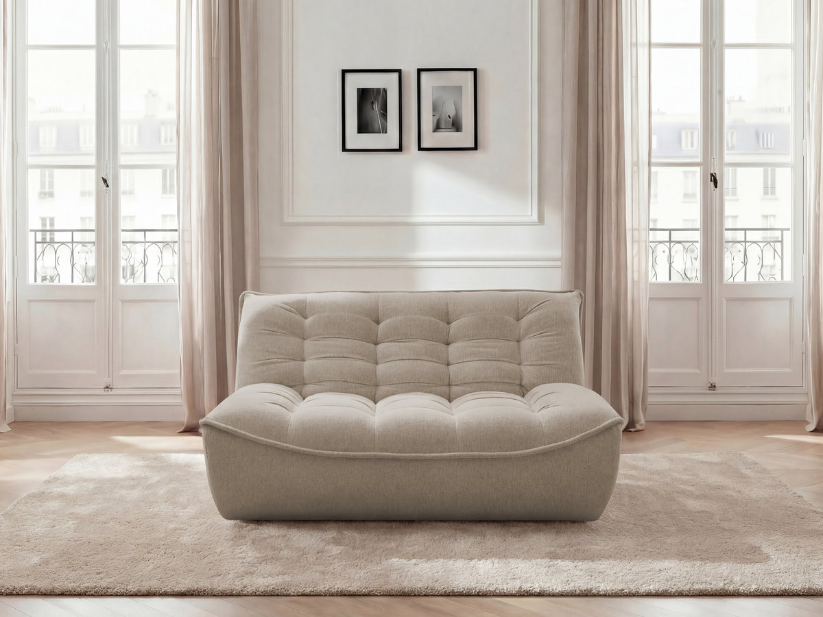 Bobochic Serena Sofamodul 2-Sitzer Melange-Stoff Taupe