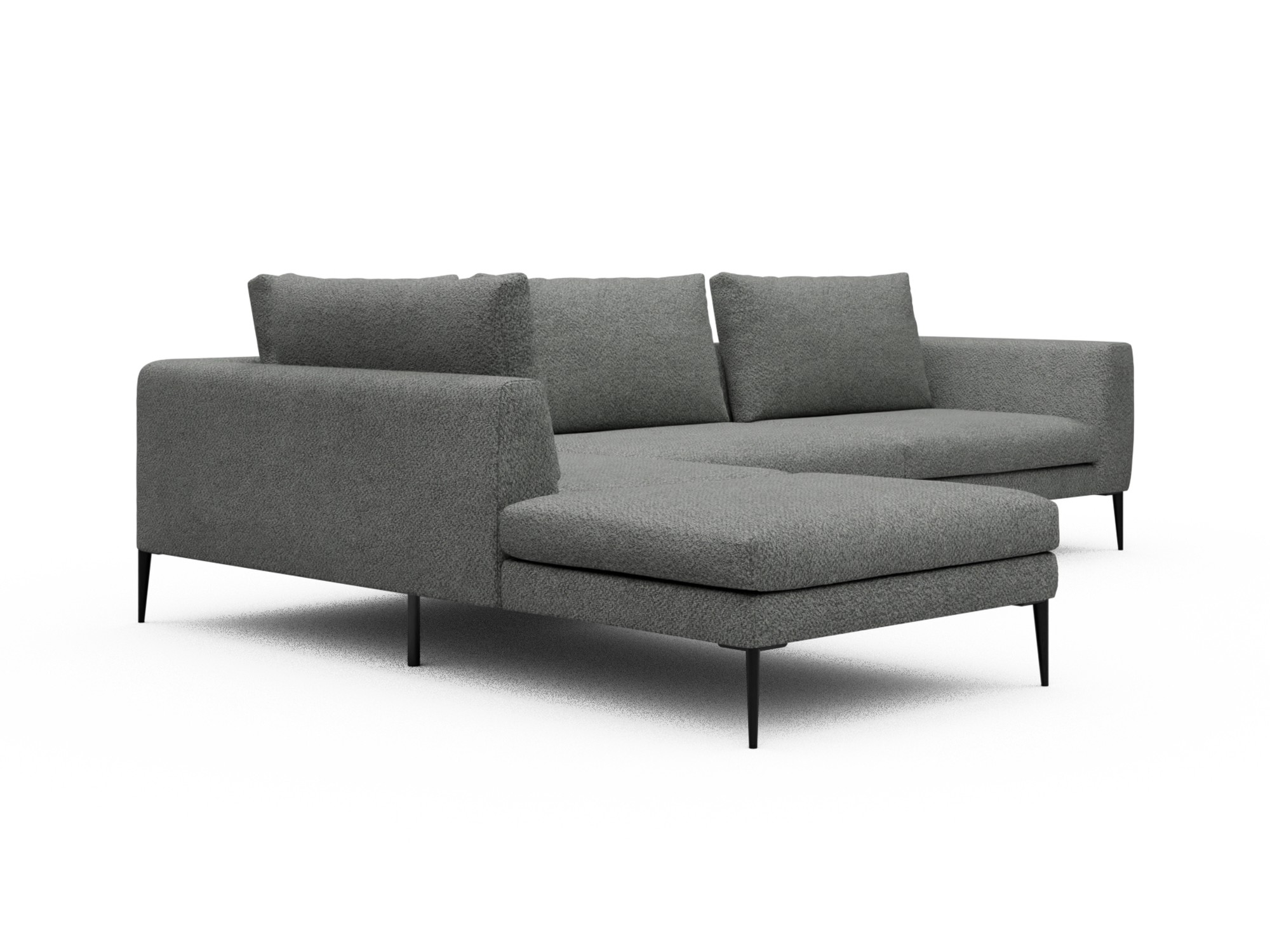 Skandi Home Ecksofa Paul Relax-Ecke links mit 3-Sitzer Vanora-Warm-Grey moebelfaktor