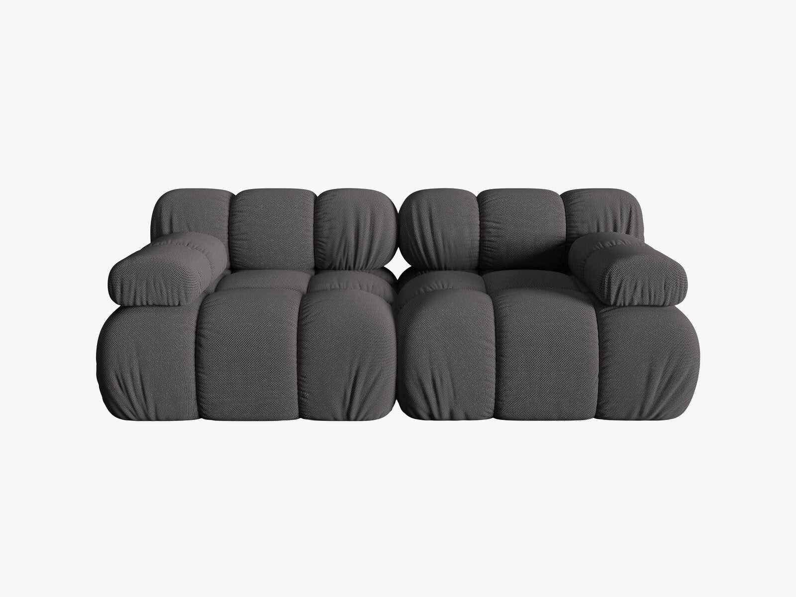 Micadoni Modulares Sofa Bellis 2-Sitzer 3D-Stoff Sonic Espresso