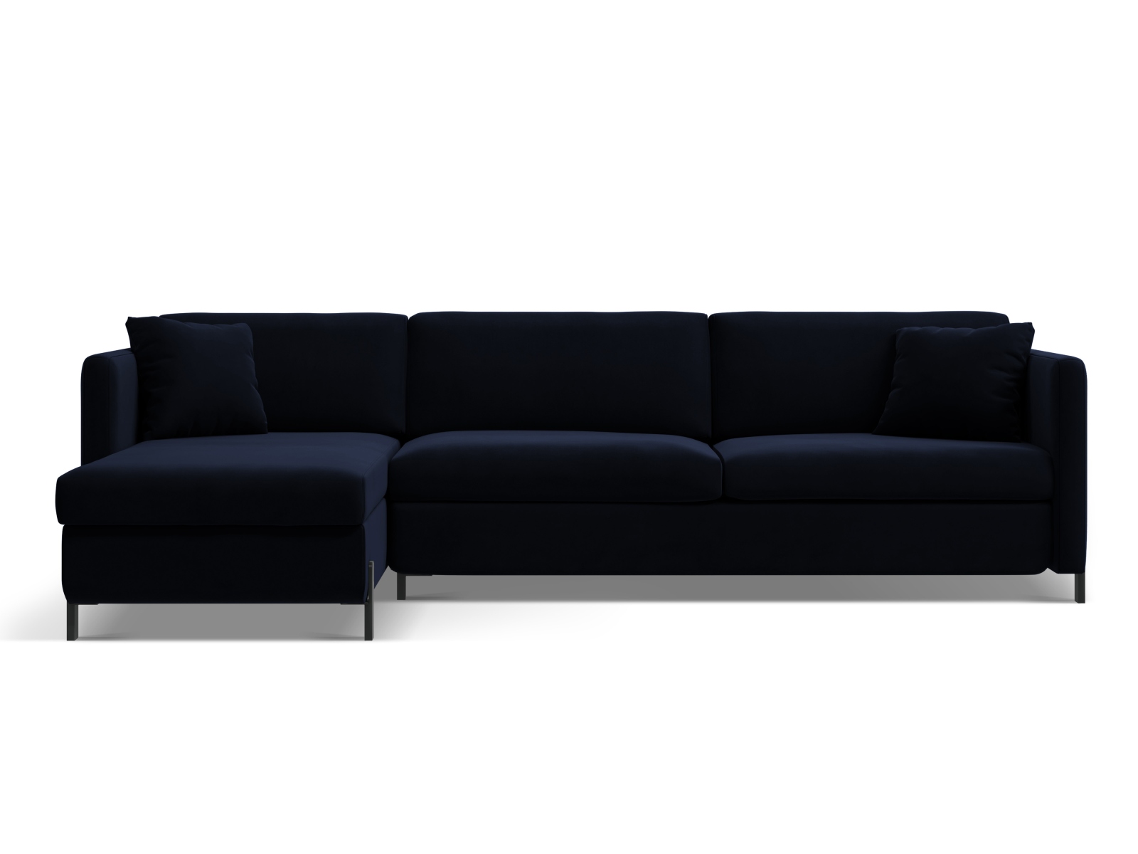 Micadoni Schlaf-Ecksofa Gloria 4-Sitzer Links Samt Königsblau 205x140