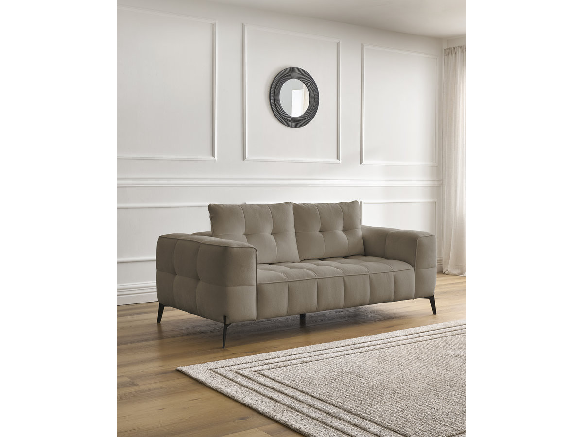 Bobochic Anis Sofa 2-Sitzer Strukturstoff Taupe
