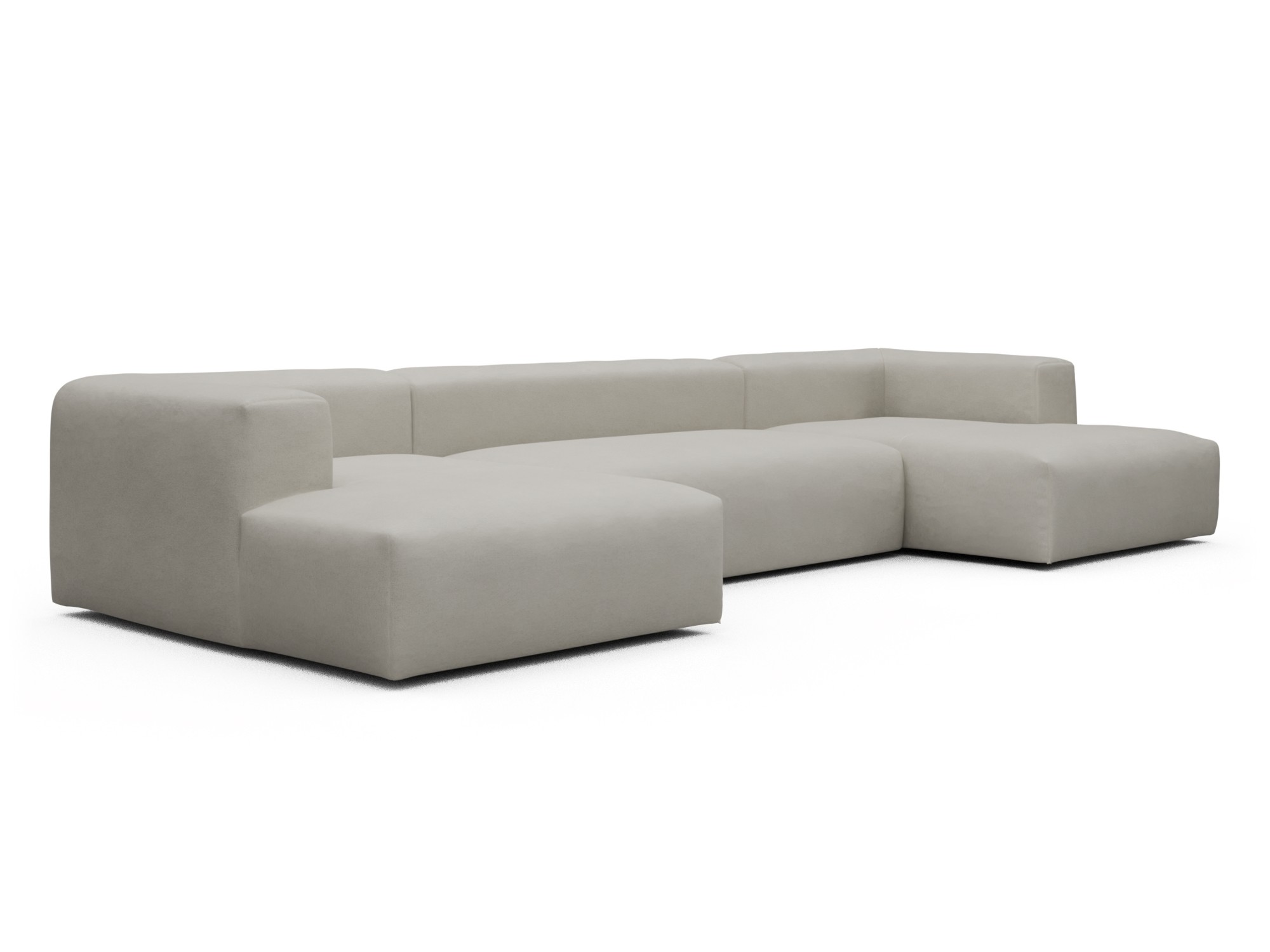 Skandi Home Wohnlandschaft Fred mit 2-Sitzer und Chaiselongue beidseitig Denari-Clean-Beige moebelfaktor