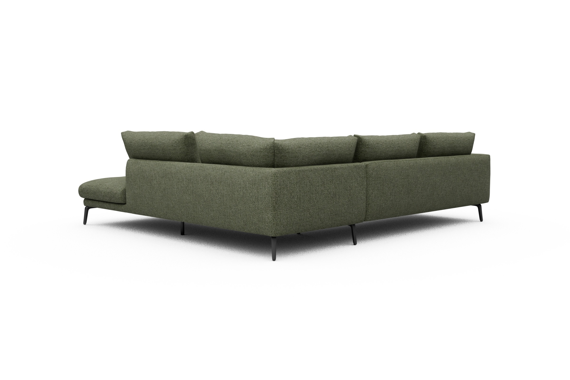 Ecksofa Karl Relax-Ecke rechts mit 2,5-Sitzer Carreno-Vivid-Green