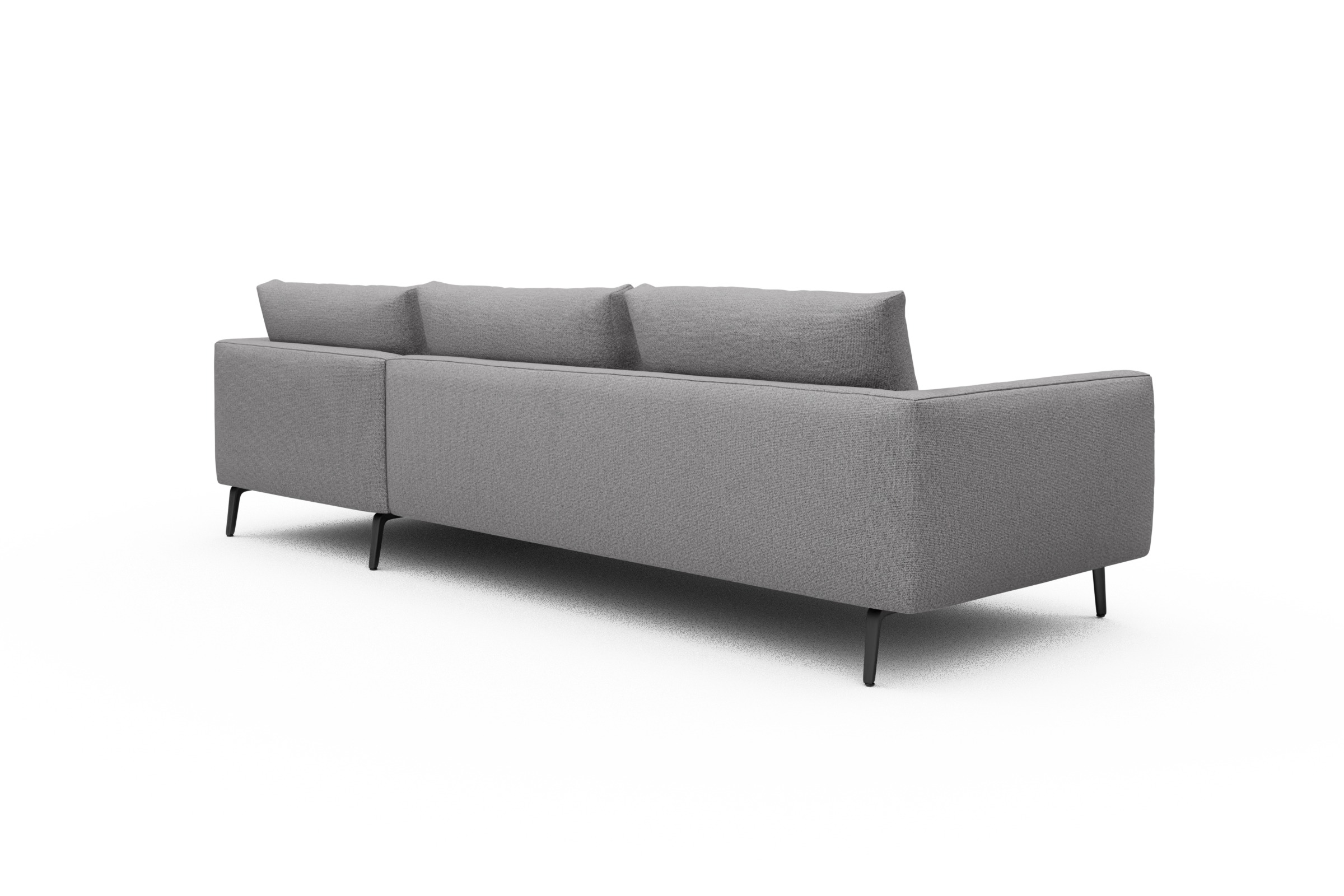Ecksofa Karl Chaiselongue rechts mit 2,5-Sitzer Sama-Grey
