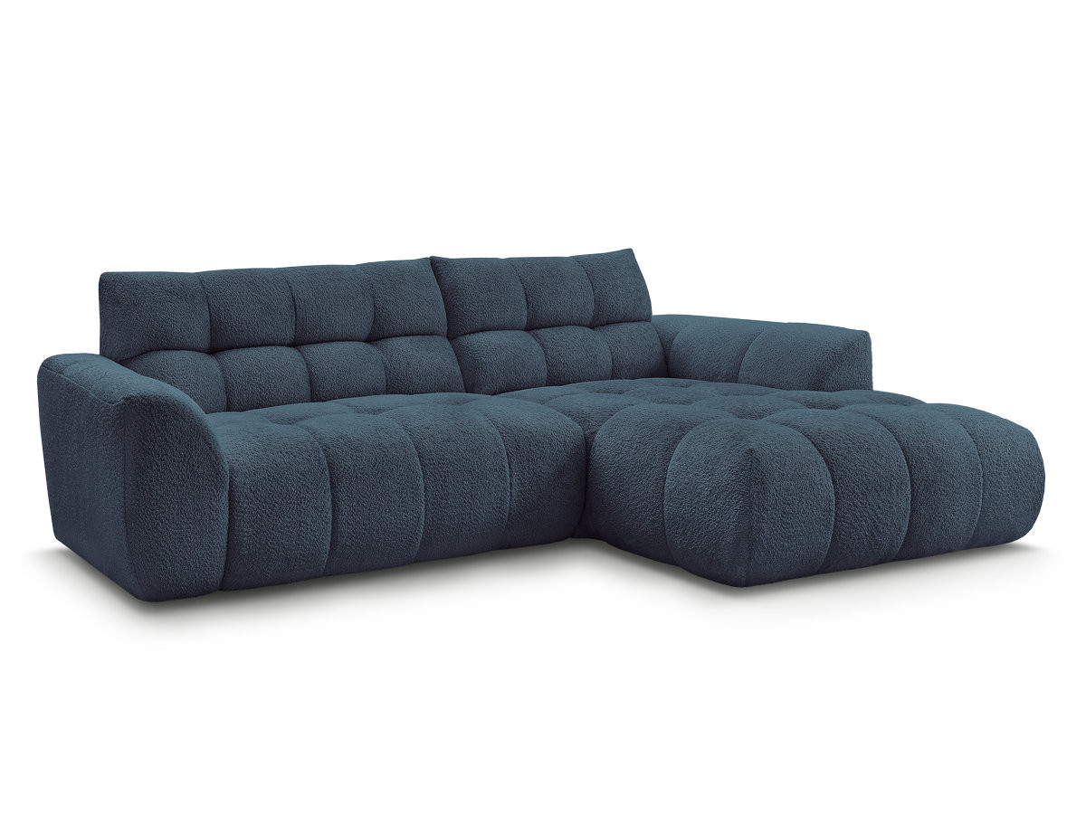 Bobochic Jaya Ecksofa Chenille Hellblau Ecke rechts