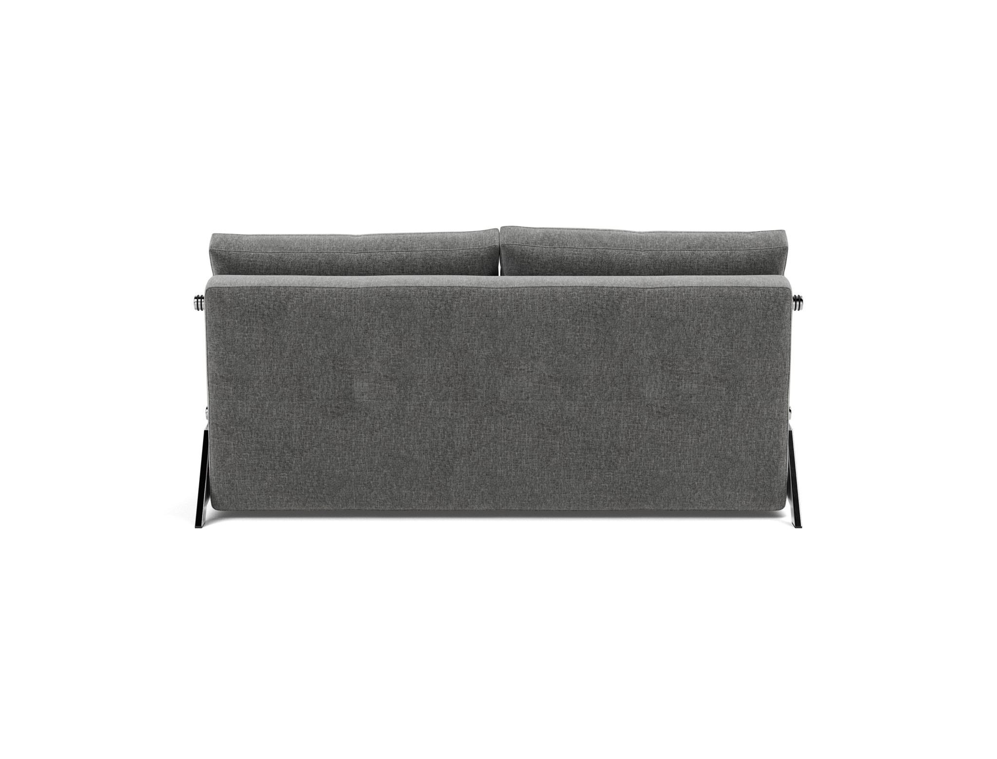 Schlafsofa Cubed 160 Strukturierter Stoff Twist 563-Charcoal Beine Chrom