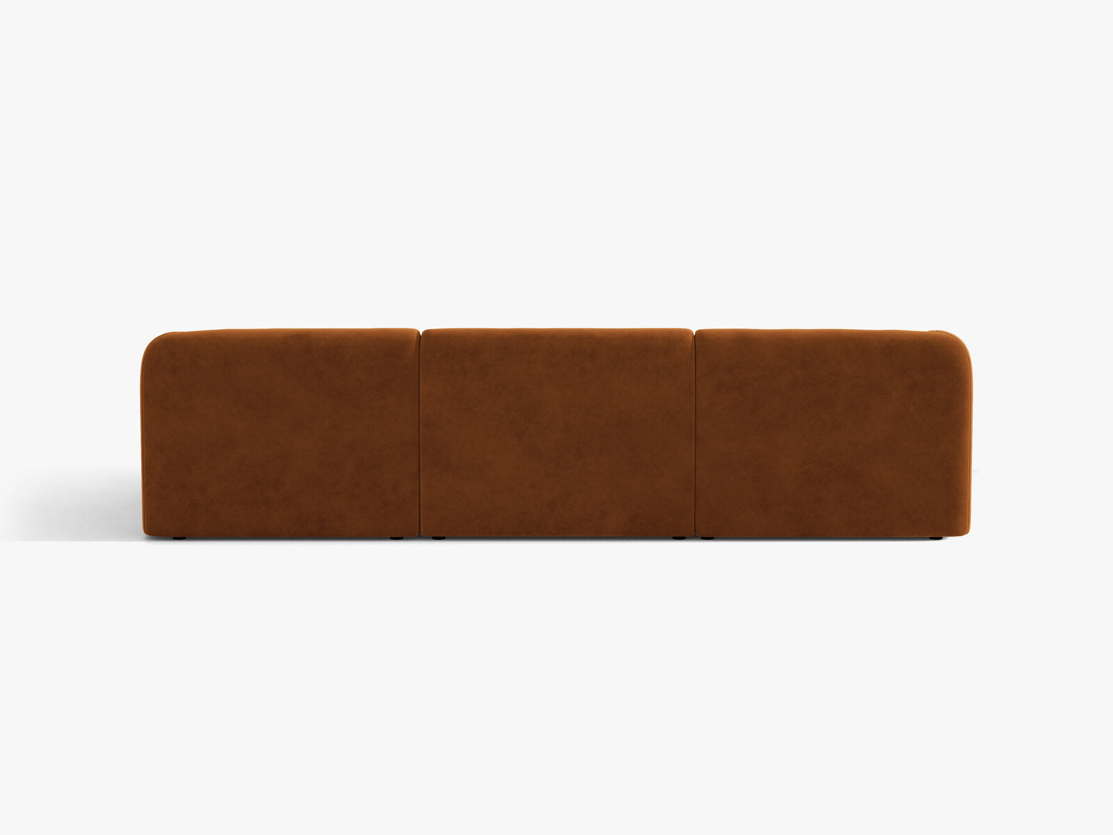Micadoni Ecksofa Miley 4-Sitzer Rechts Samt Bluvel Terrakotta