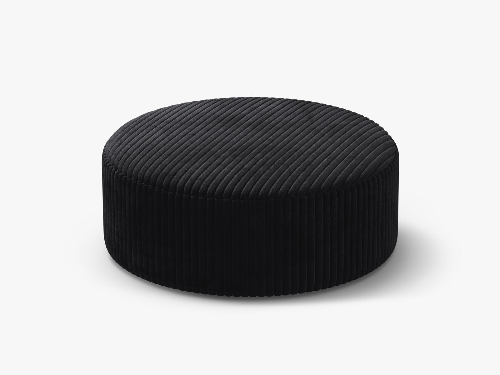 Micadoni Pouf Dia 90cm Kord Tilia Schwarz