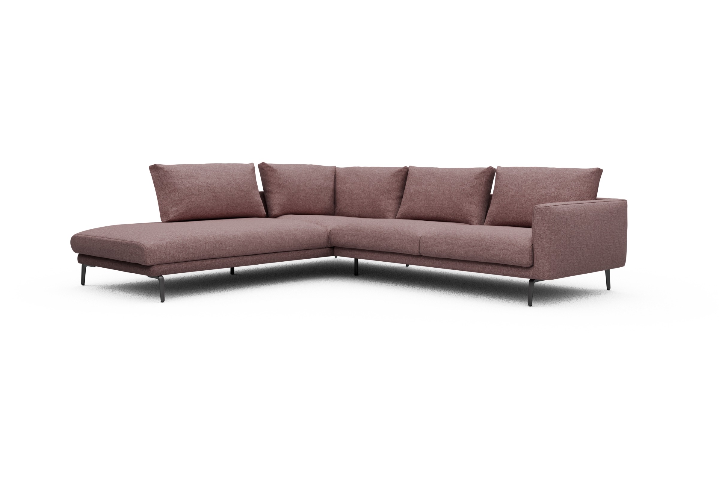 Ecksofa Karl Relax-Ecke links mit 2,5-Sitzer Sama-Flamingo