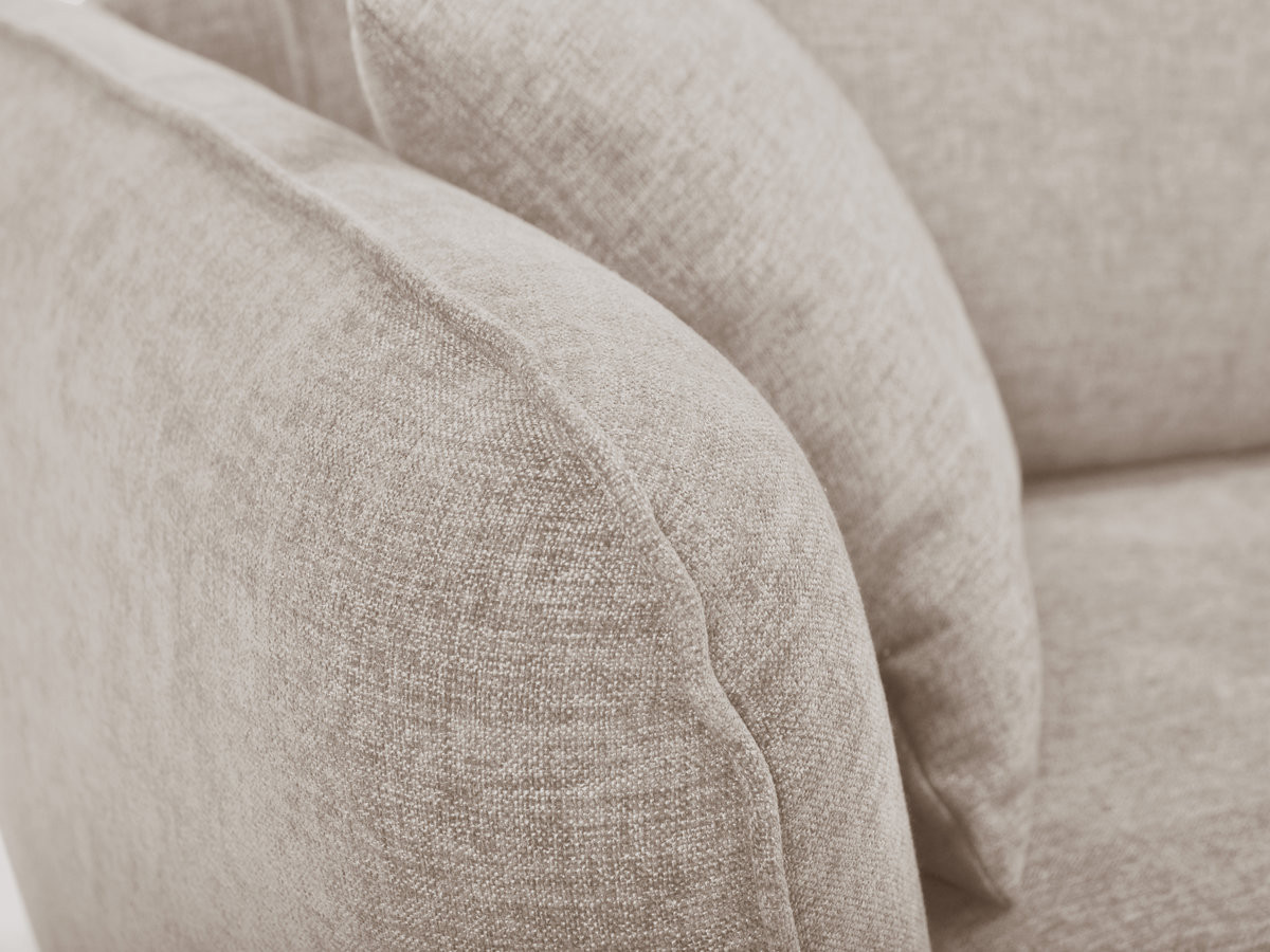 Bobochic Luigi Sofa 3-Sitzer Strukturstoff Beige