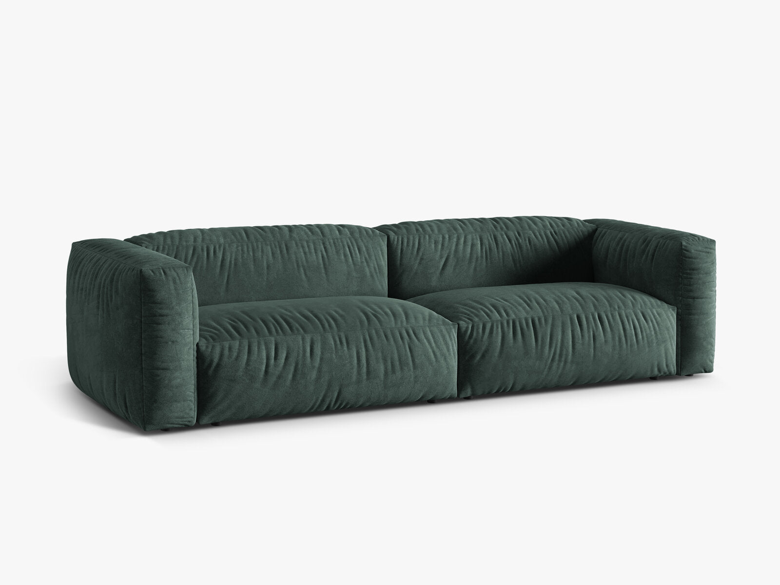 Micadoni Sofa Martina 4-Sitzer Samt Vogue Petrol