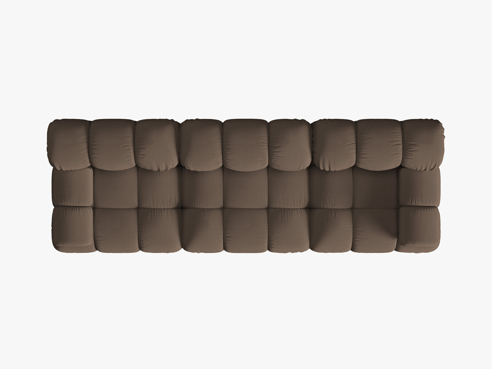 Micadoni Modulares Sofa Bellis 3-Sitzer 3D-Stoff Sonic Braun