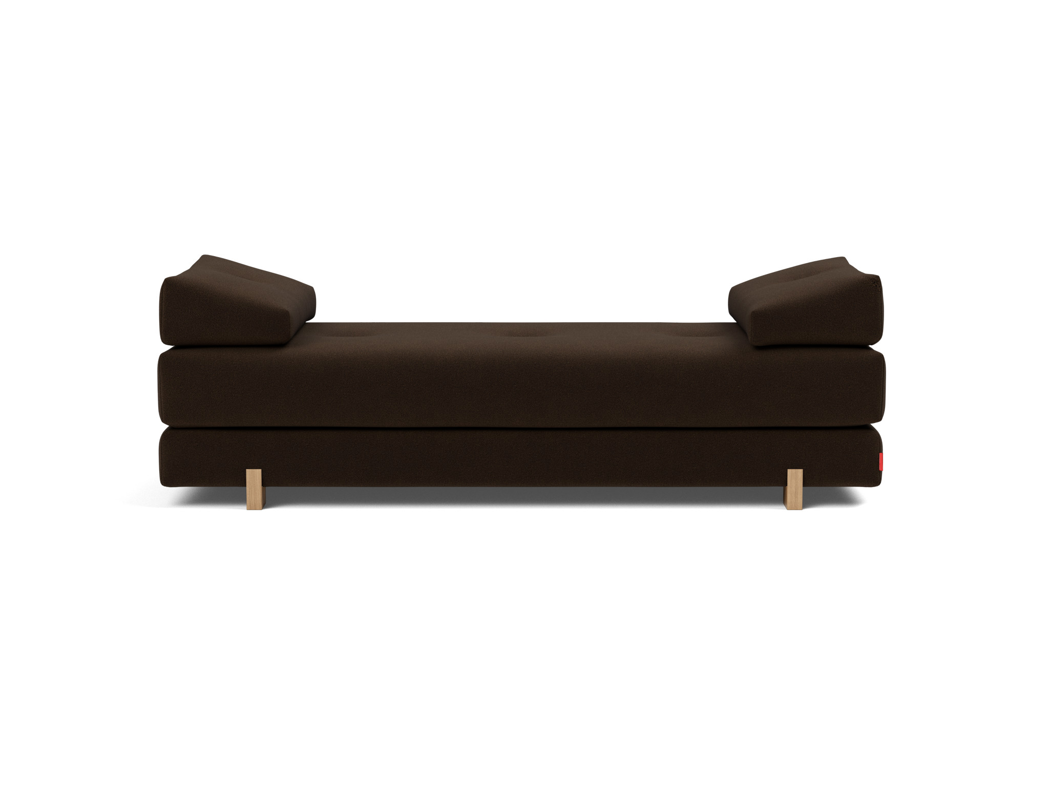 Tagesbett Sigmund Strukturierter Stoff Taura 358-Chocco Beine Drip Eiche