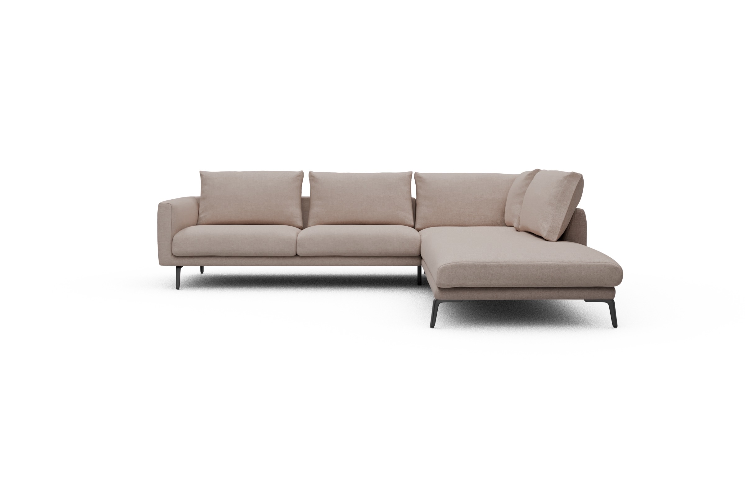 Skandi Home Ecksofa Karl Relax-Ecke rechts mit 2,5-Sitzer Weda-Sand moebelfaktor