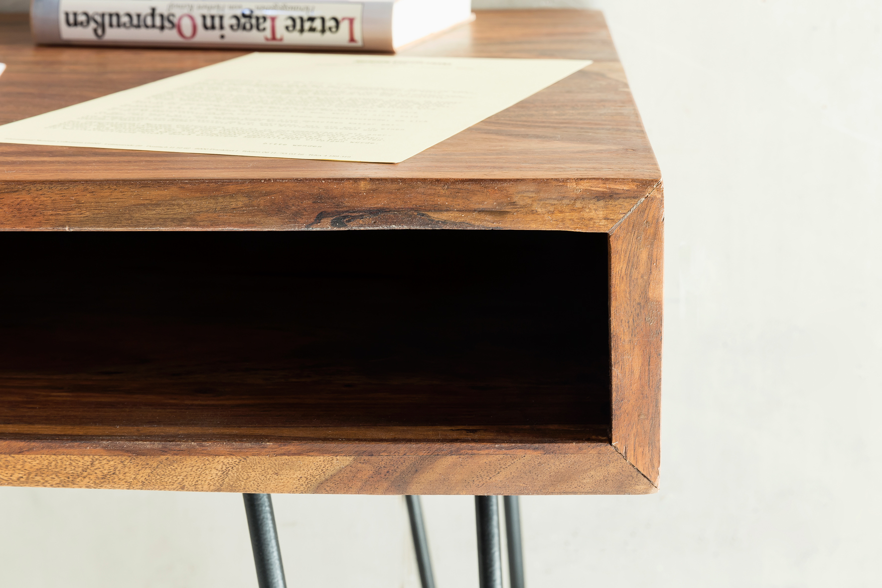 Schreibtisch Agdenes Sheesham Massivholz 110 × 60 × 76 cm