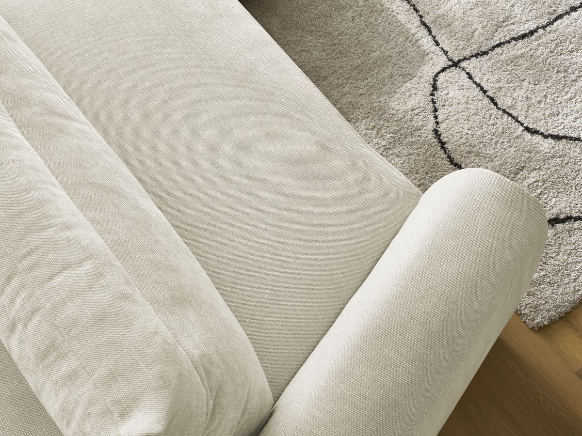 Bobochic Aden Ecksofa 293 × 152 cm Stoff Beige Ecke rechts