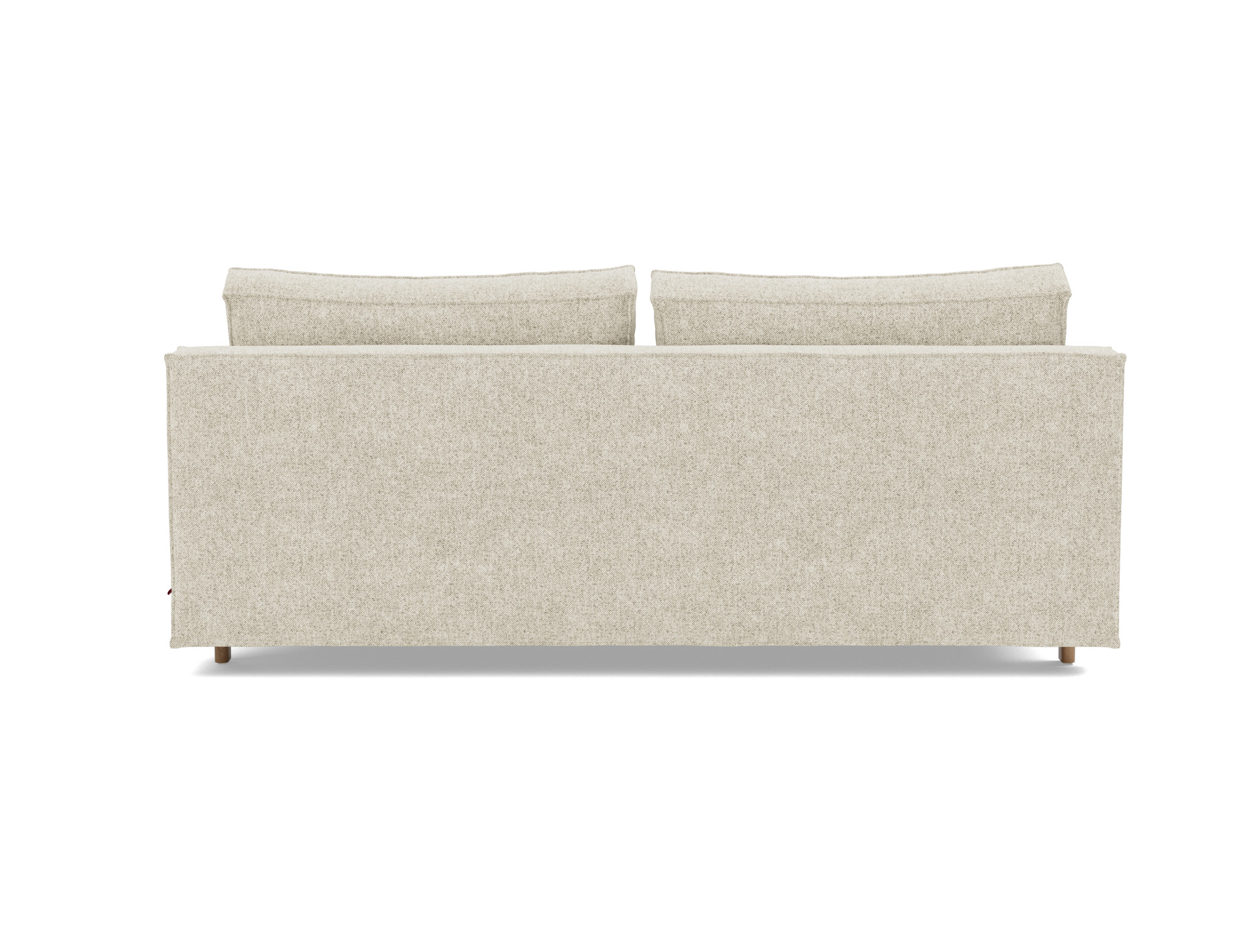 Schlafsofa Sly Strukturierter Stoff Taura 357-Off-White Beine Eiche