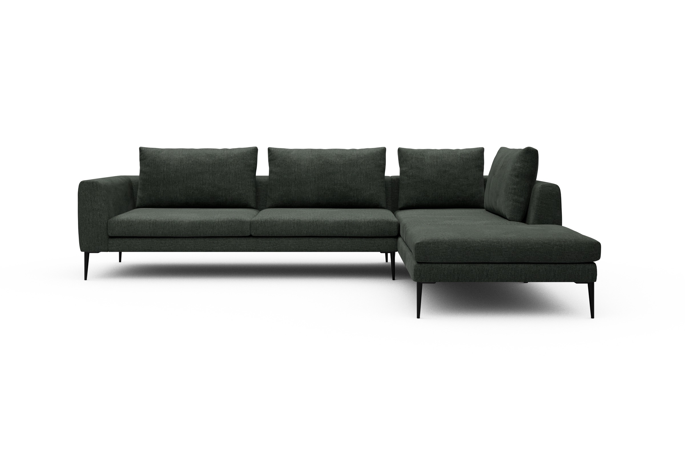Skandi Home Ecksofa Paul Relax-Ecke links mit 3-Sitzer Aivi-Pine-Green moebelfaktor