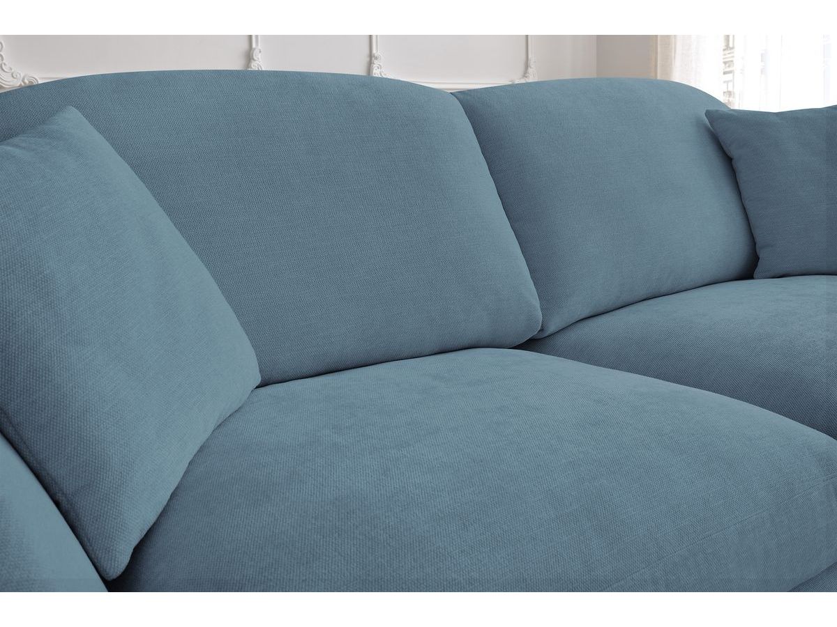 Bobochic Cezanne Schlafsofa 3-Sitzer Stoff Hellblau, Liegefläche 140 × 194 cm
