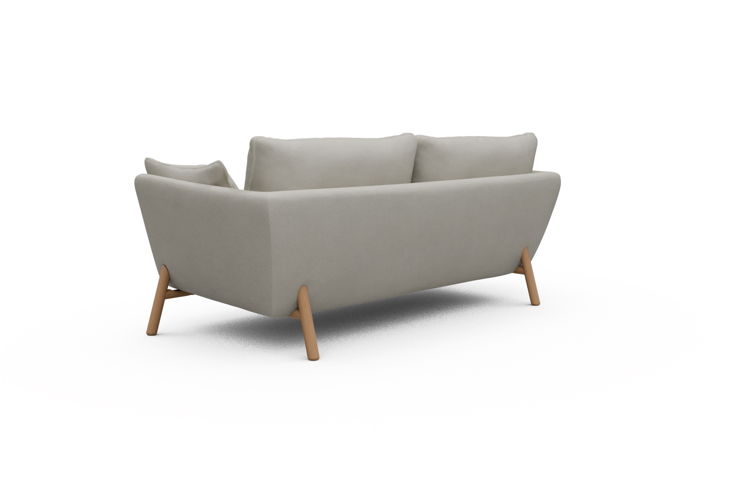 Sofa Emil 2-Sitzer Beinfarbe Eiche Natur Denari-Clean-Beige