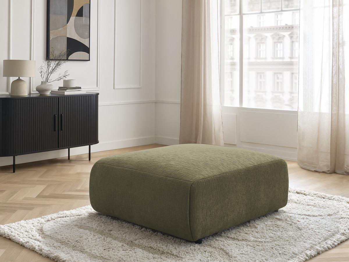 Bobochic Jana Pouf 94 × 114 cm Strukturstoff Grün