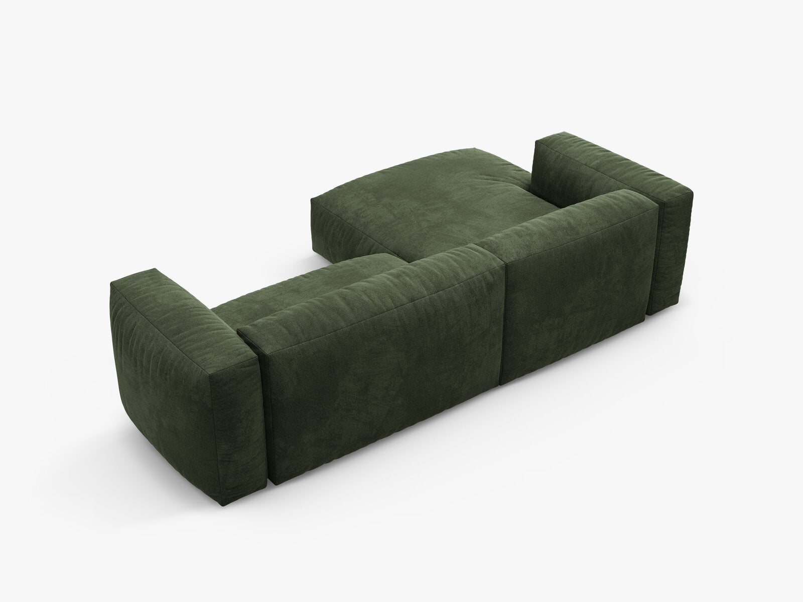 Micadoni Martina Ecksofa 4-Sitzer mit Schlaffunktion Links Samt Vogue Grün