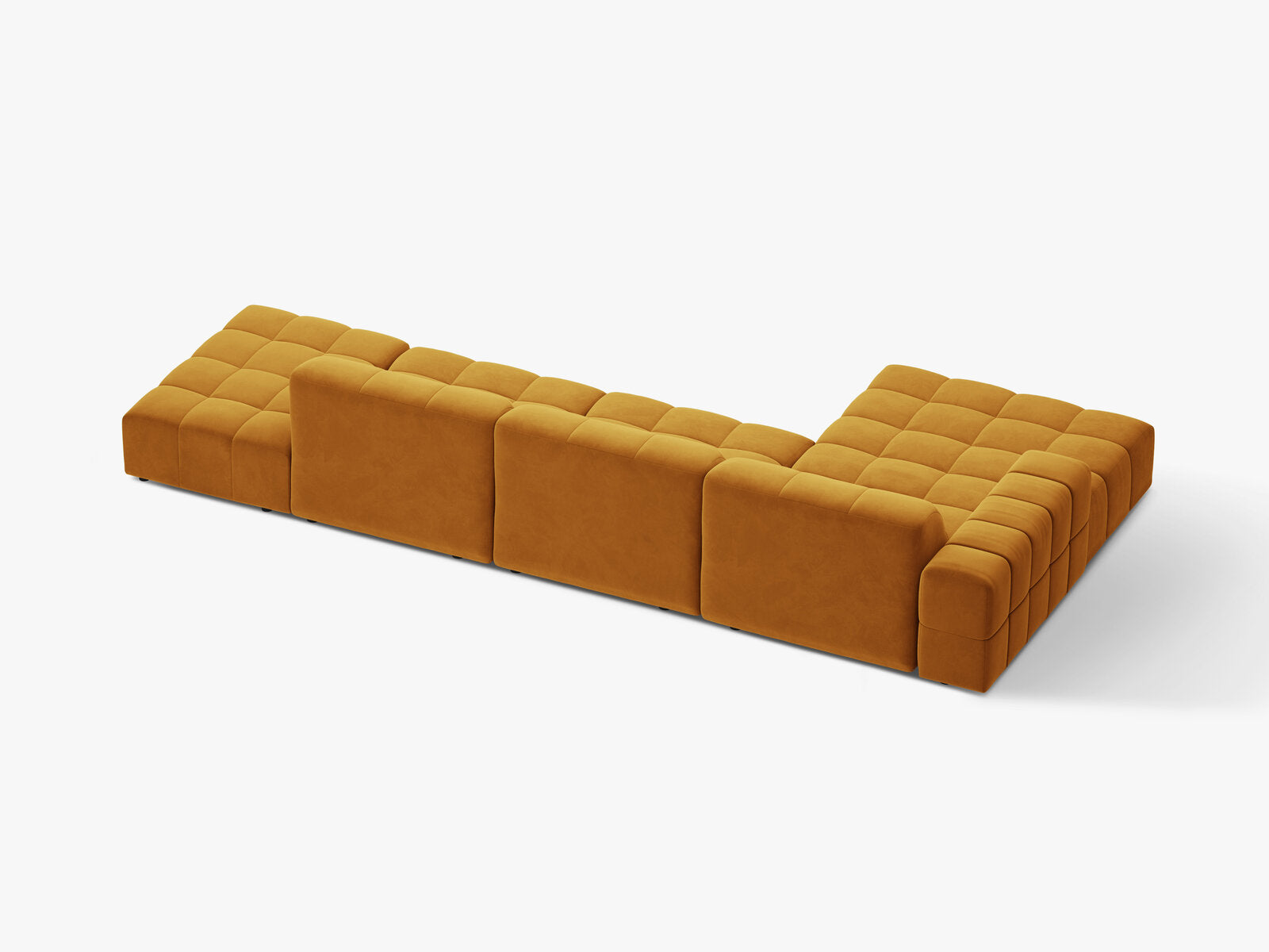 Micadoni Ecksofa Jennifer 5-Sitzer Samt Venus Gelb Links