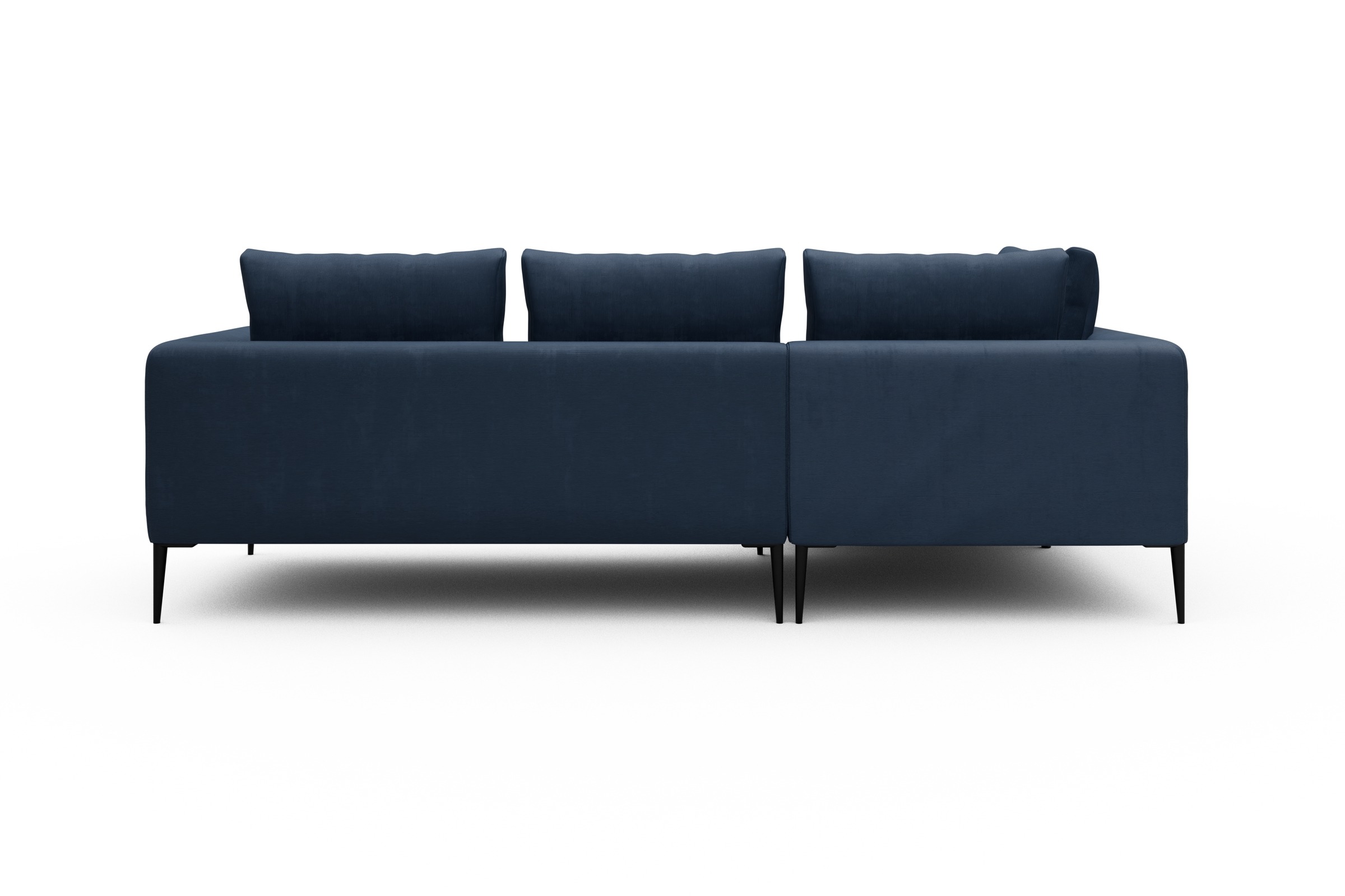 Ecksofa Paul Relax-Ecke links mit 2-Sitzer Cordufine-Royal-Blue