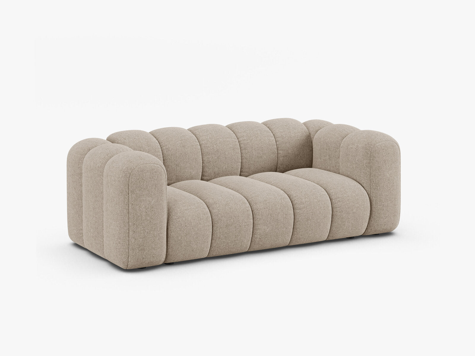 Micadoni Sofa Lupine 2-Sitzer Chenille Eden Dunkelbeige