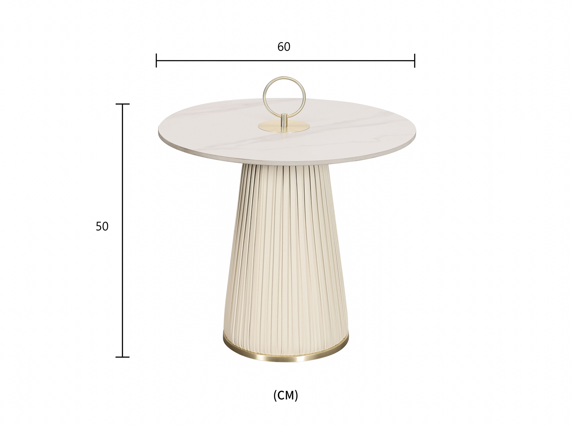 Livin Hill Set Modig: Couchtisch 80 cm + Couchtisch Ecru-Weiß, Platte Weiß