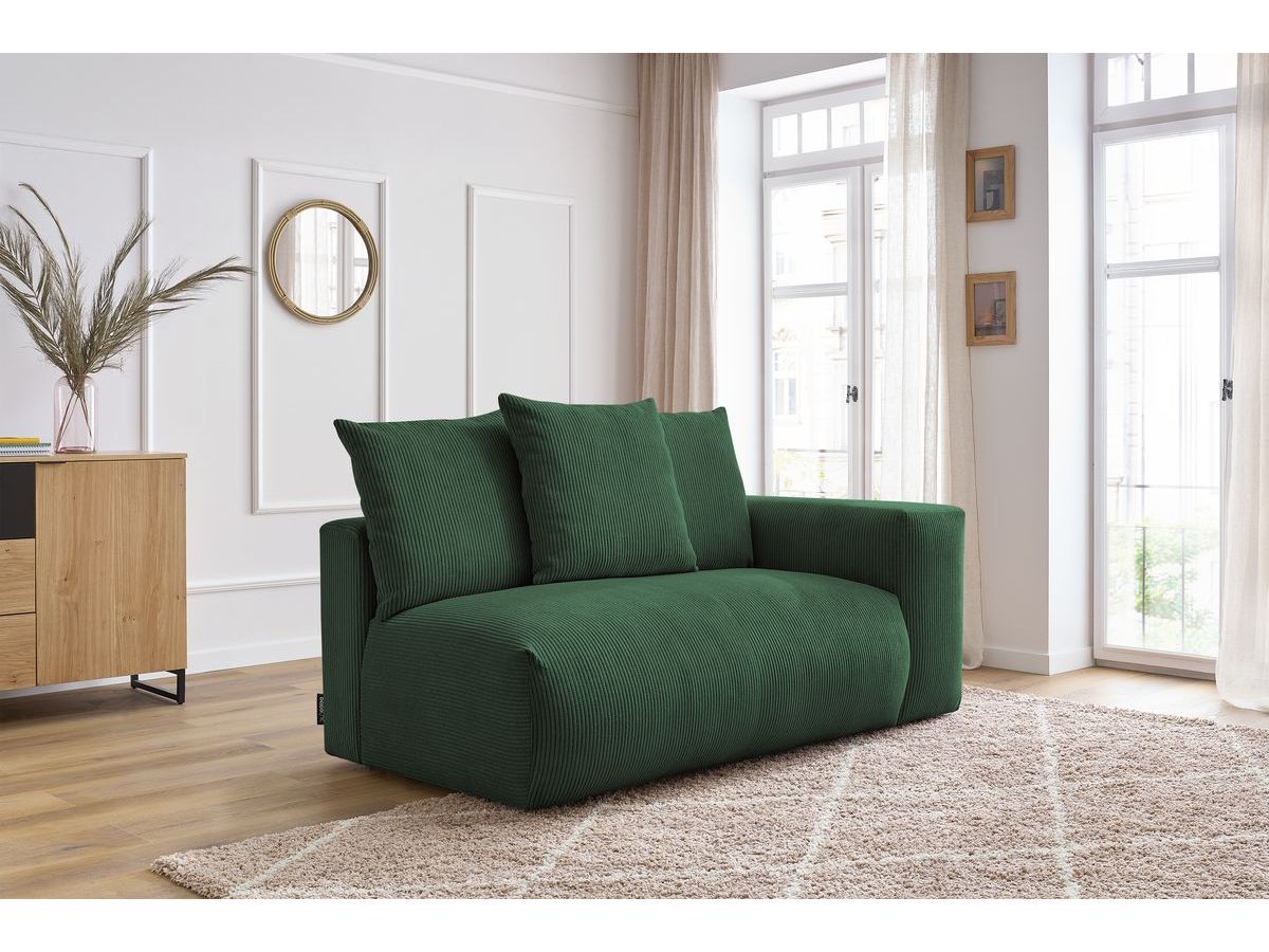 Bobochic Voltaire Sofamodul 2-Sitzer 178 × 100 cm Cordsamt Grün Ecke rechts