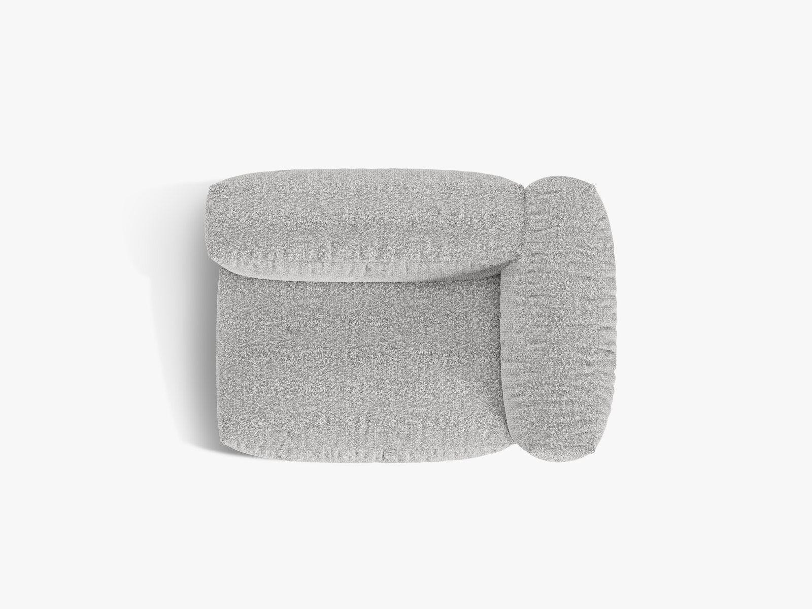 Micadoni Eckmodul Martina 1-Sitzer Rechts Boucle Monet Silber