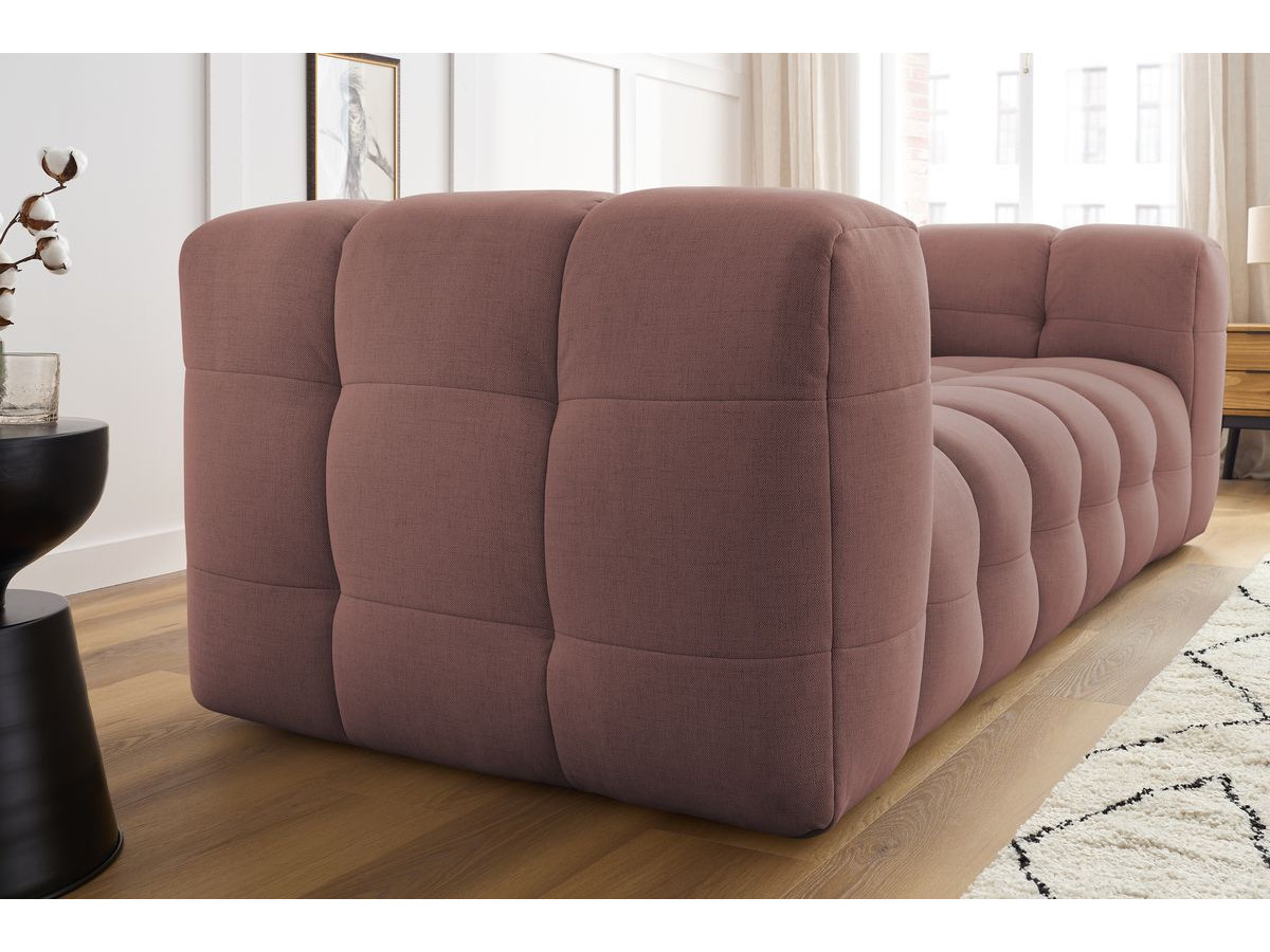 Bobochic Cloud Sofa 4-Sitzer mit Pouf Stoff Rosa