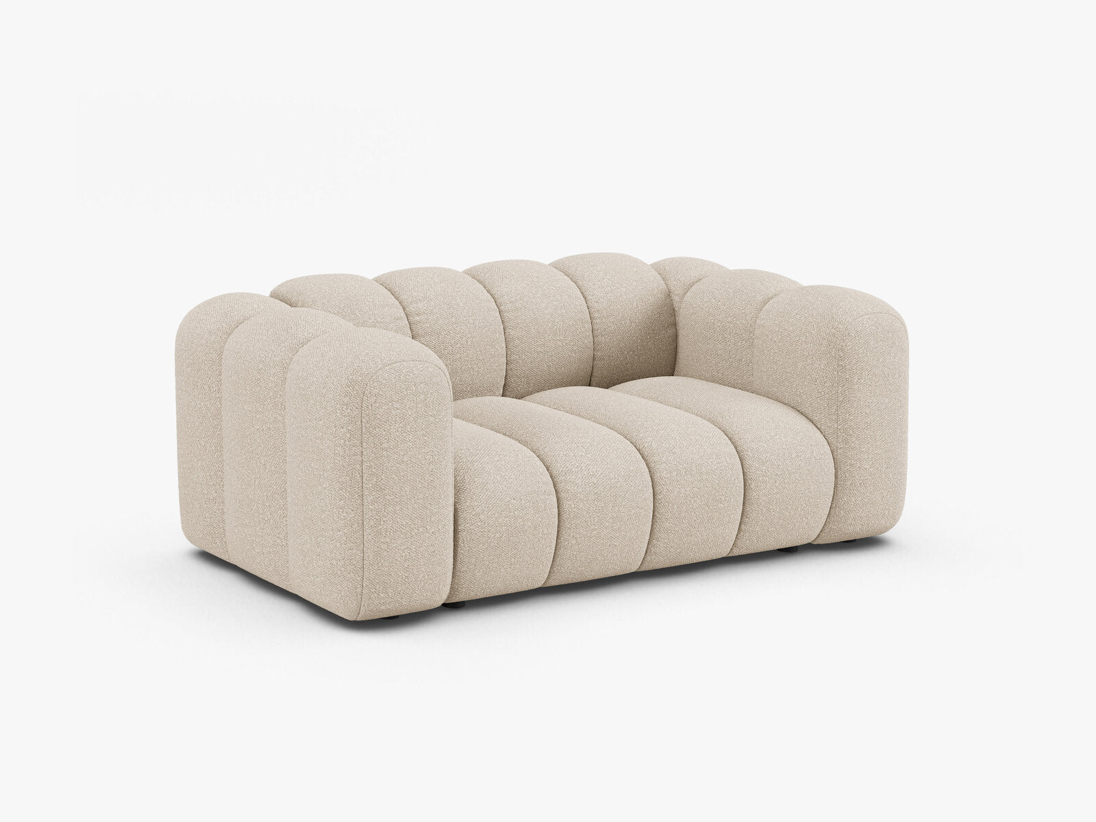 Micadoni Sofa Lupine 2-Sitzer kleine Version Boucle Baloo Beige