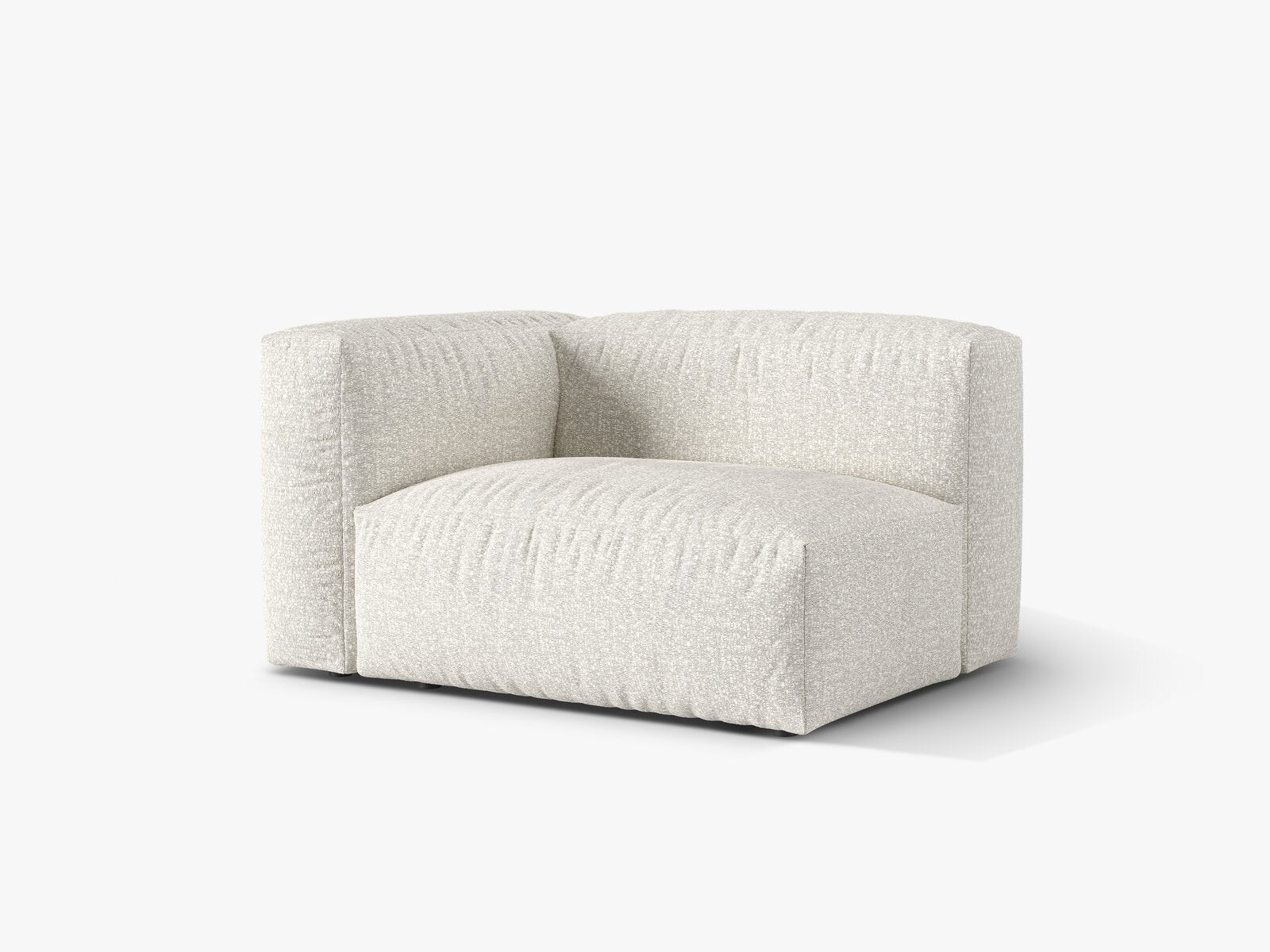 Micadoni Eckmodul Martina 1-Sitzer Links Boucle Monet Grau Beige Melange