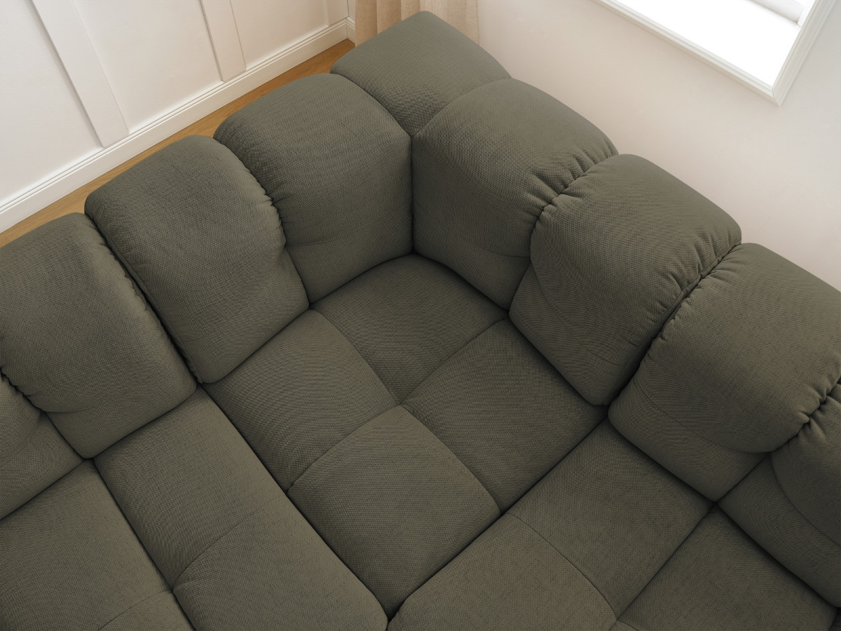 Bobochic Cloud Ecksofa 268 × 184 cm Stoff Grün