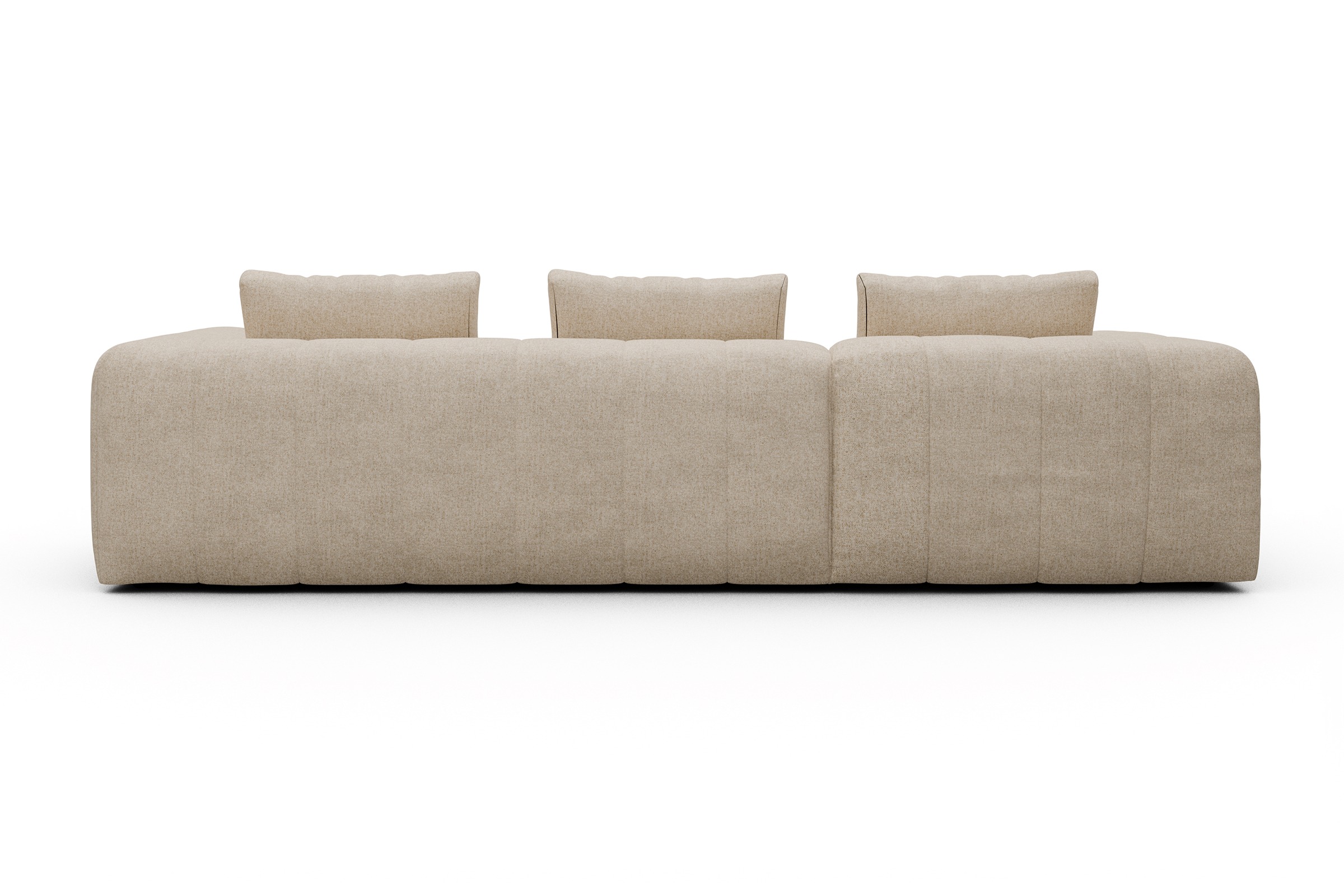 Ecksofa Hugo 2,5-Sitzer Armlehne rechts mit Chaiselongue Casone-Natural-Beige